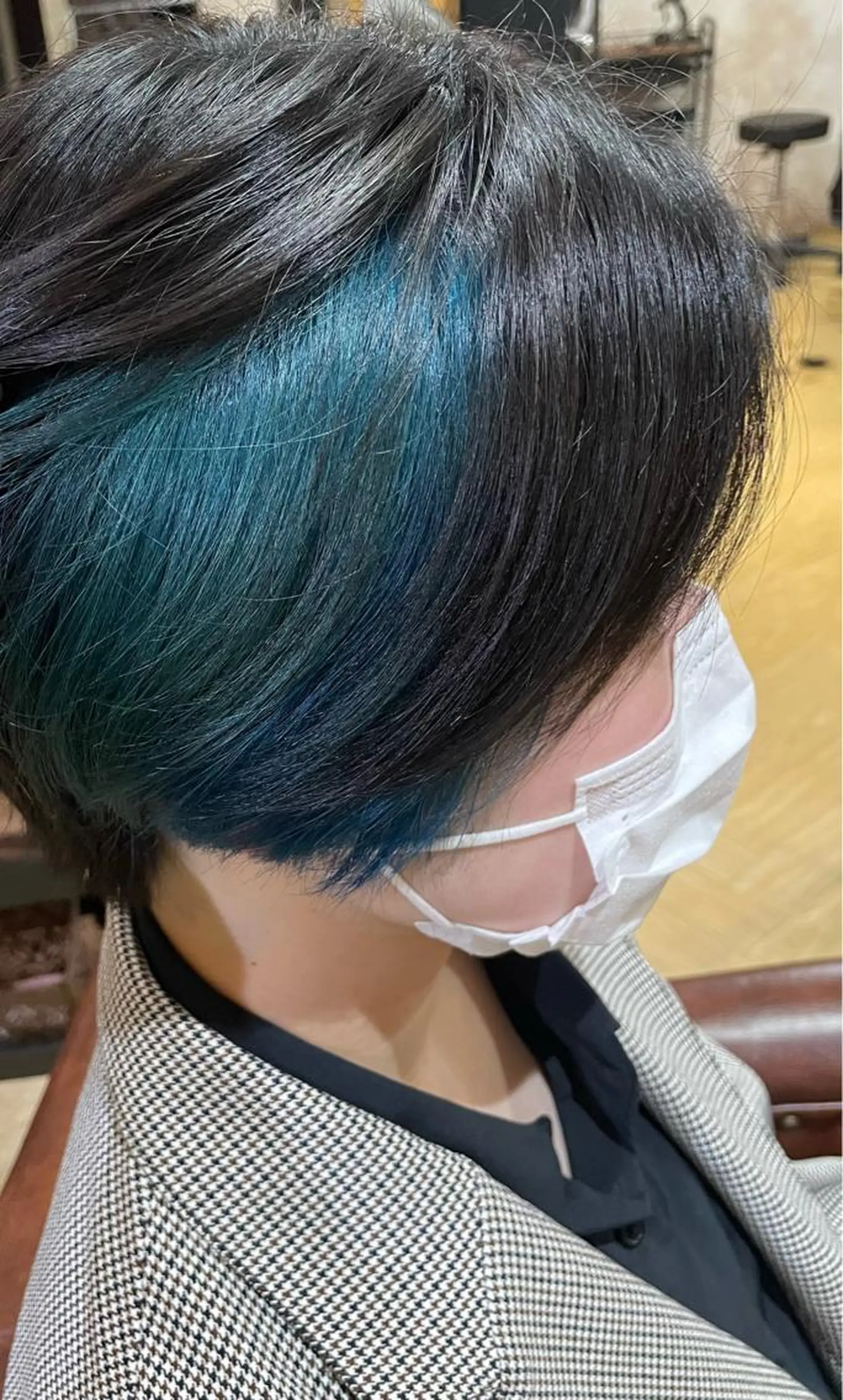 カラー ブリーチ ブルーカラー インナーカラー MIKU ナチュラルヘア✂️✨のヘアスタイル