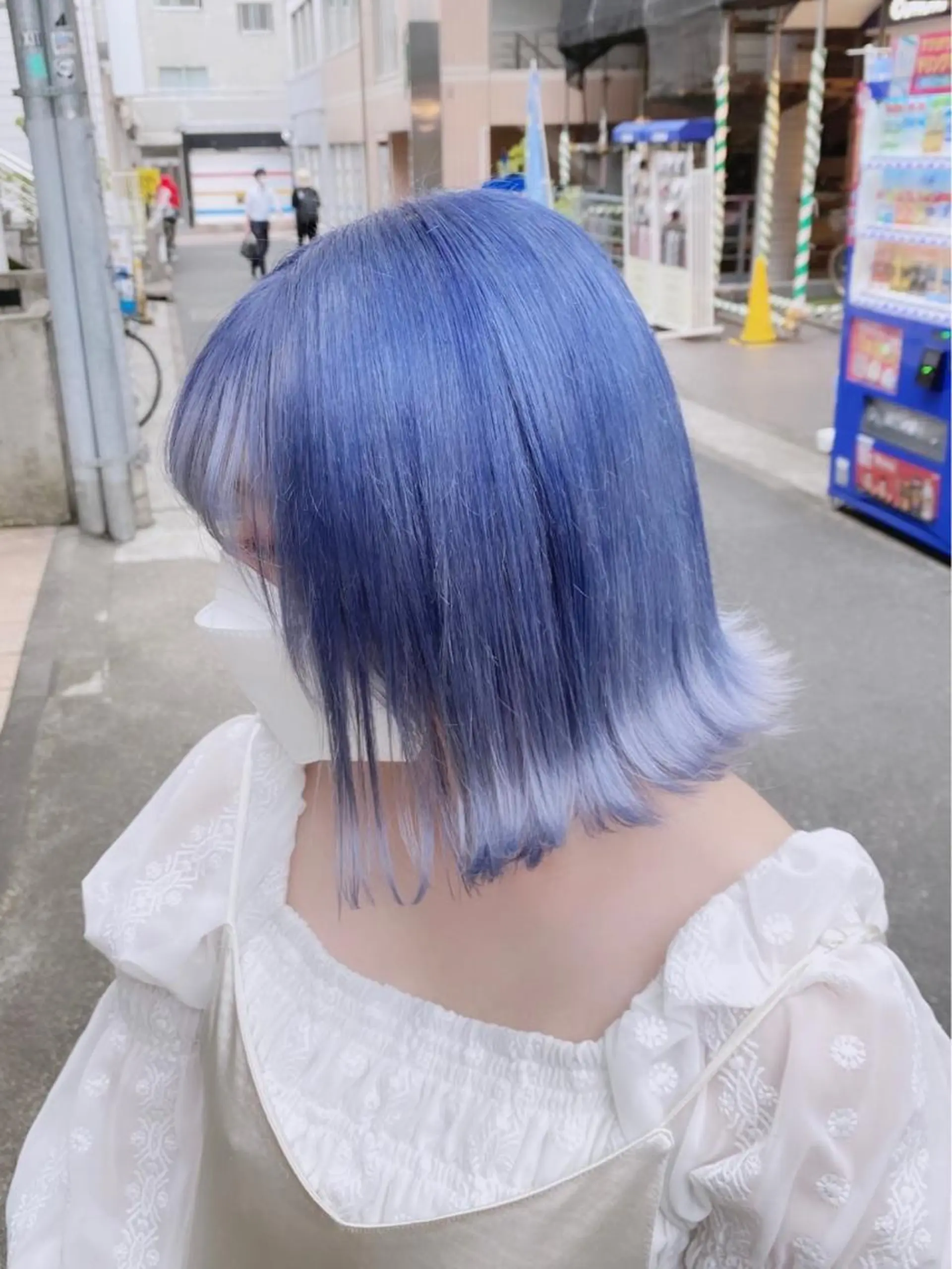 ミディアム カラー アッシュ アッシュグレー アッシュグレージュ バレイヤージュ ミストバング 韓国ヘア 🦋KIRA🦋のヘアスタイル