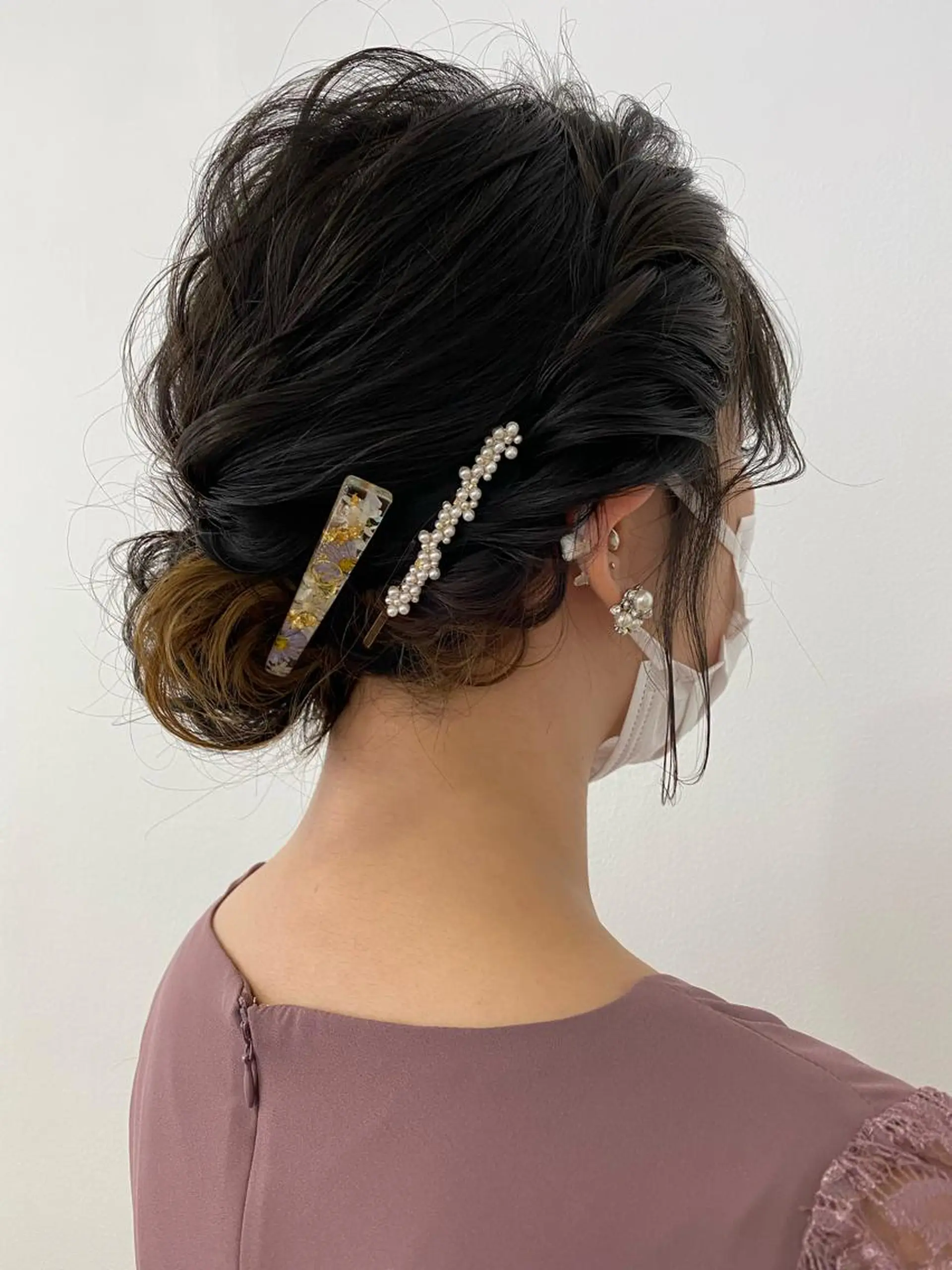 ミディアム ヘアアレンジ ヘアセット 💫お呼ばれヘア💫 髪質改善✨ともえ市川のヘアスタイル