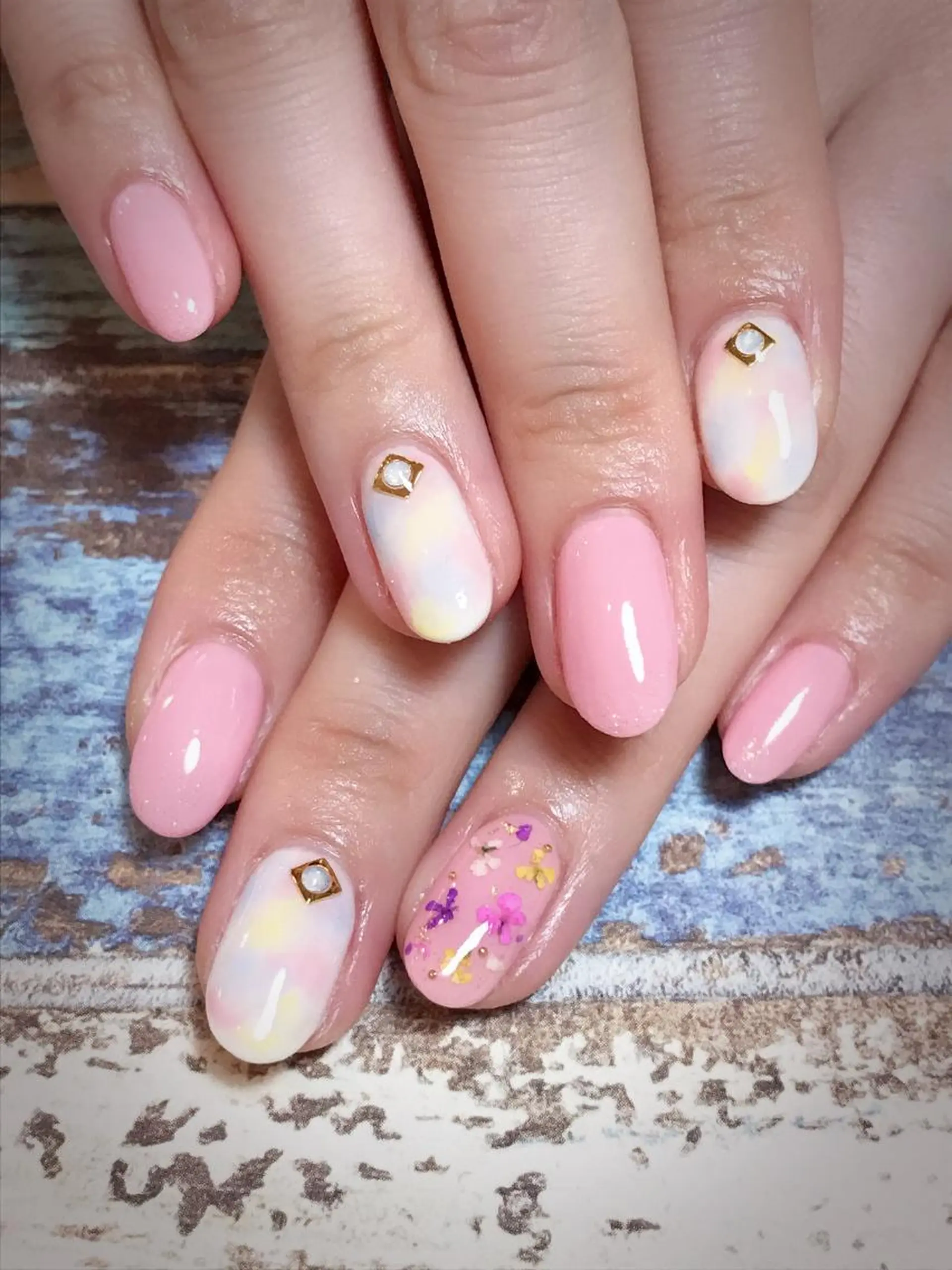 ネイル アートネイル フラワーネイル 大理石ネイル(マーブル) jdn kayokoのネイルデザイン