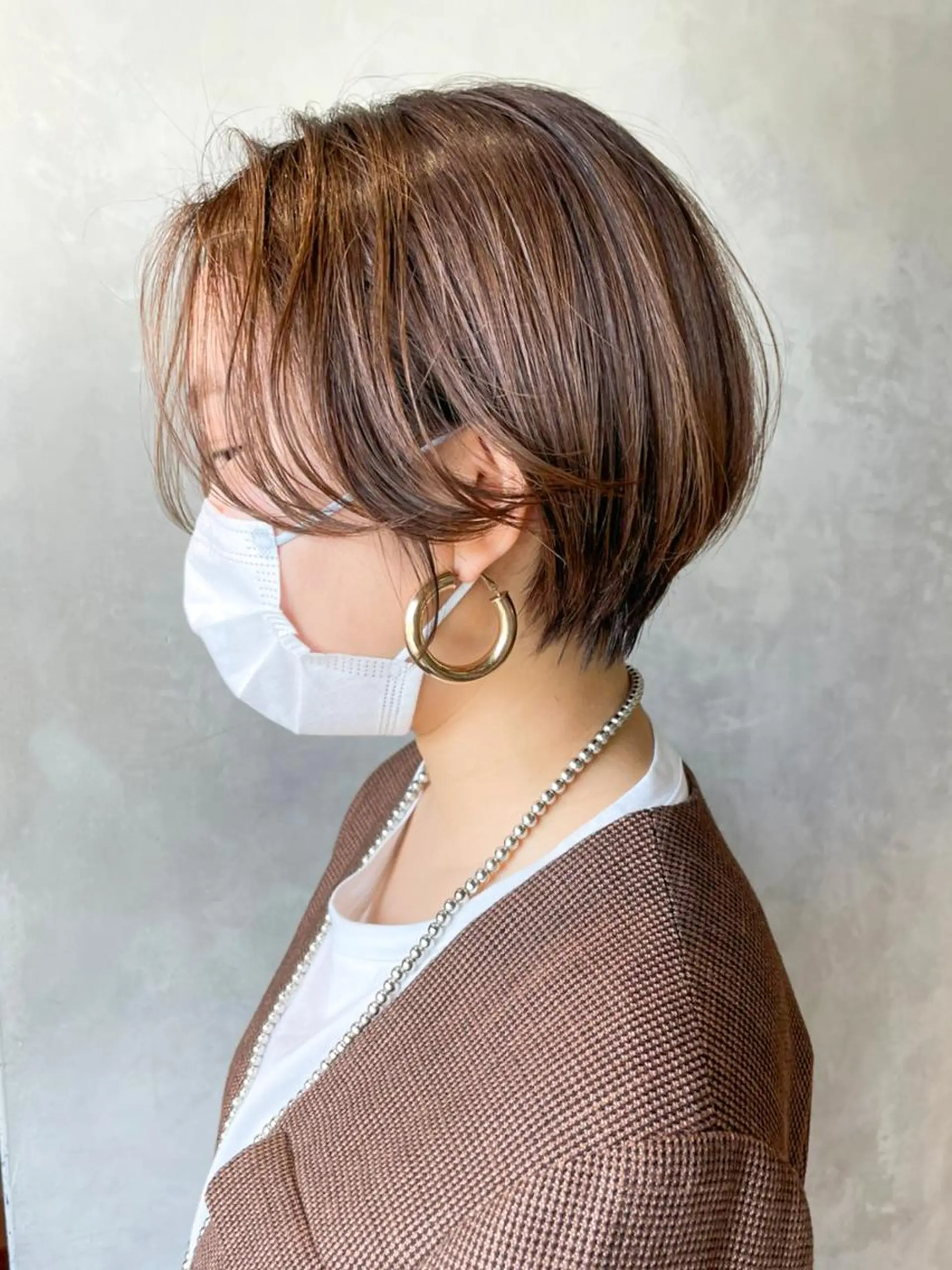 ショート カラー パーマ ヘアアレンジ ショートボブ ボブ ショートヘア ITbyALBUM 浦和店のヘアスタイル