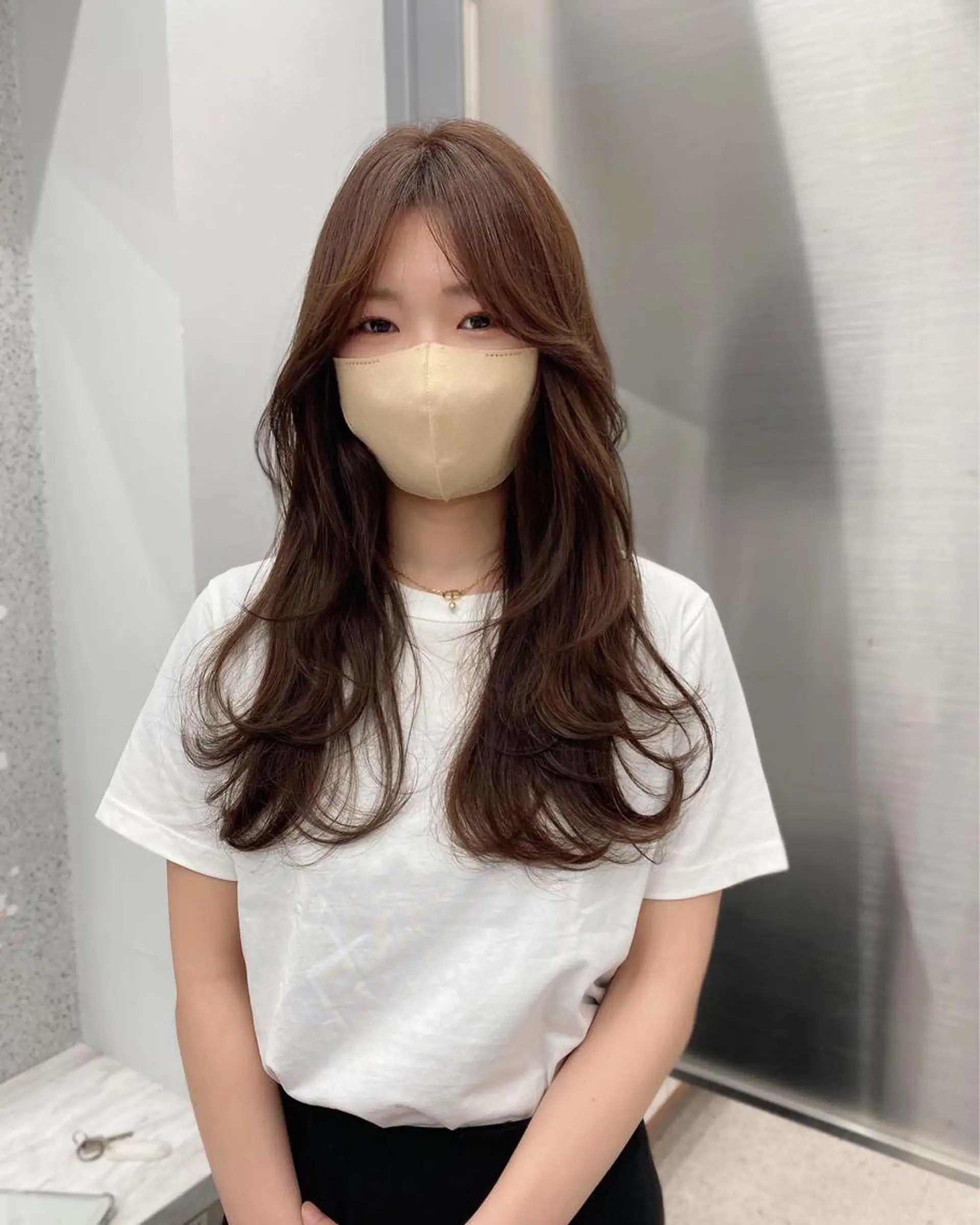 ロング 京都レイヤーカット/ 縮毛矯正/羽柴りくのヘアスタイル