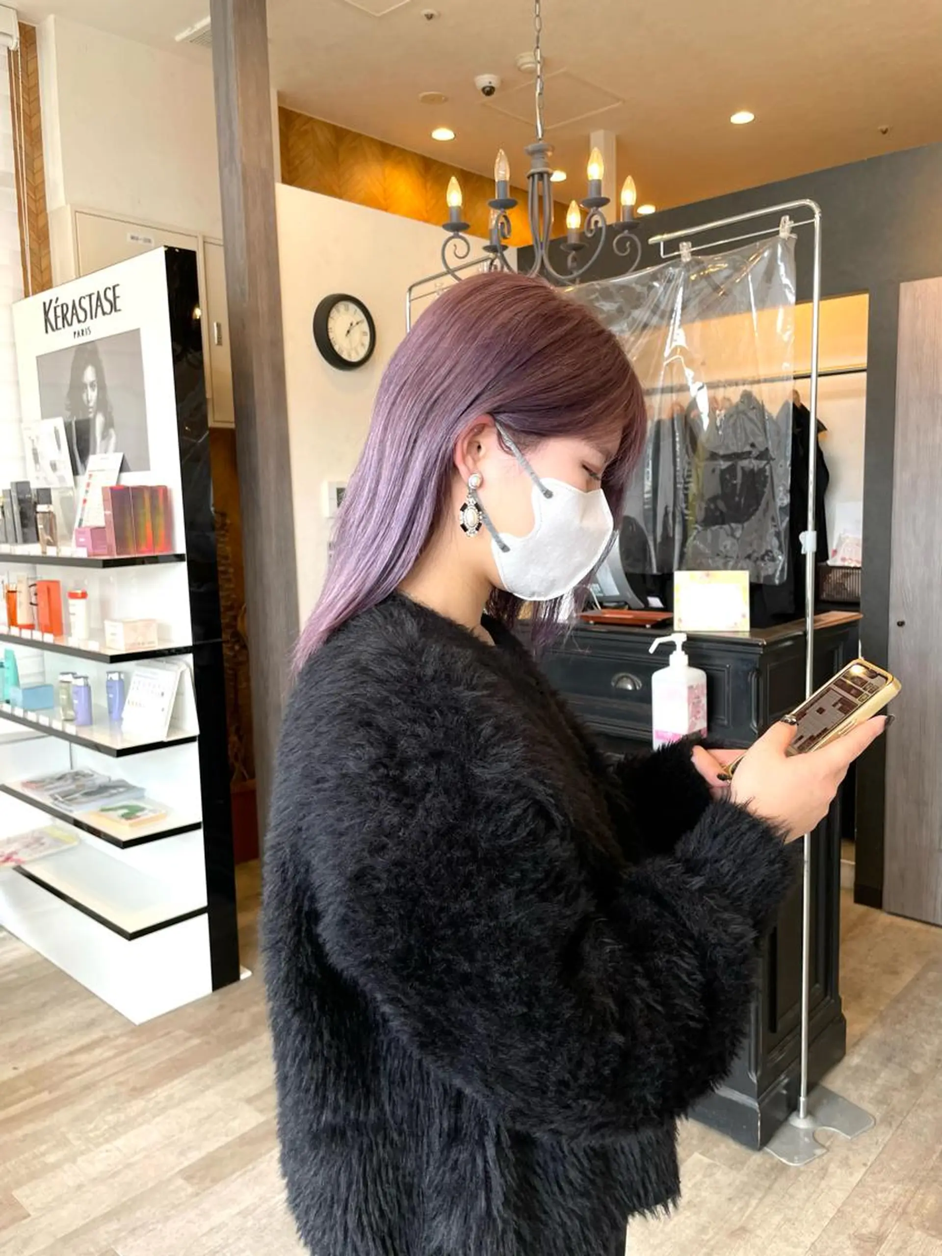 セミロング カラー 田中   麗彩也のヘアスタイル