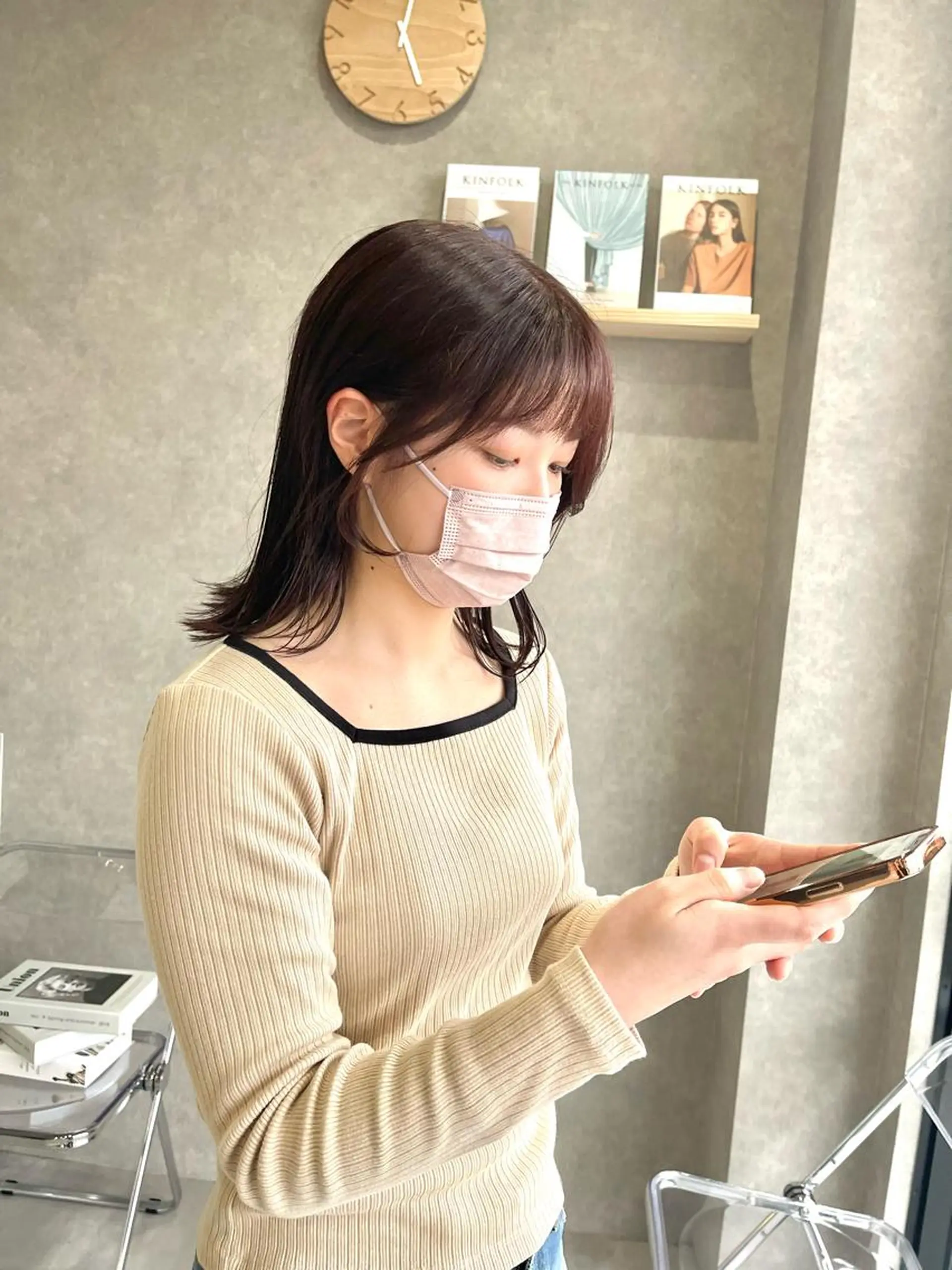 ミディアム カラー mood tatemachiのヘアスタイル