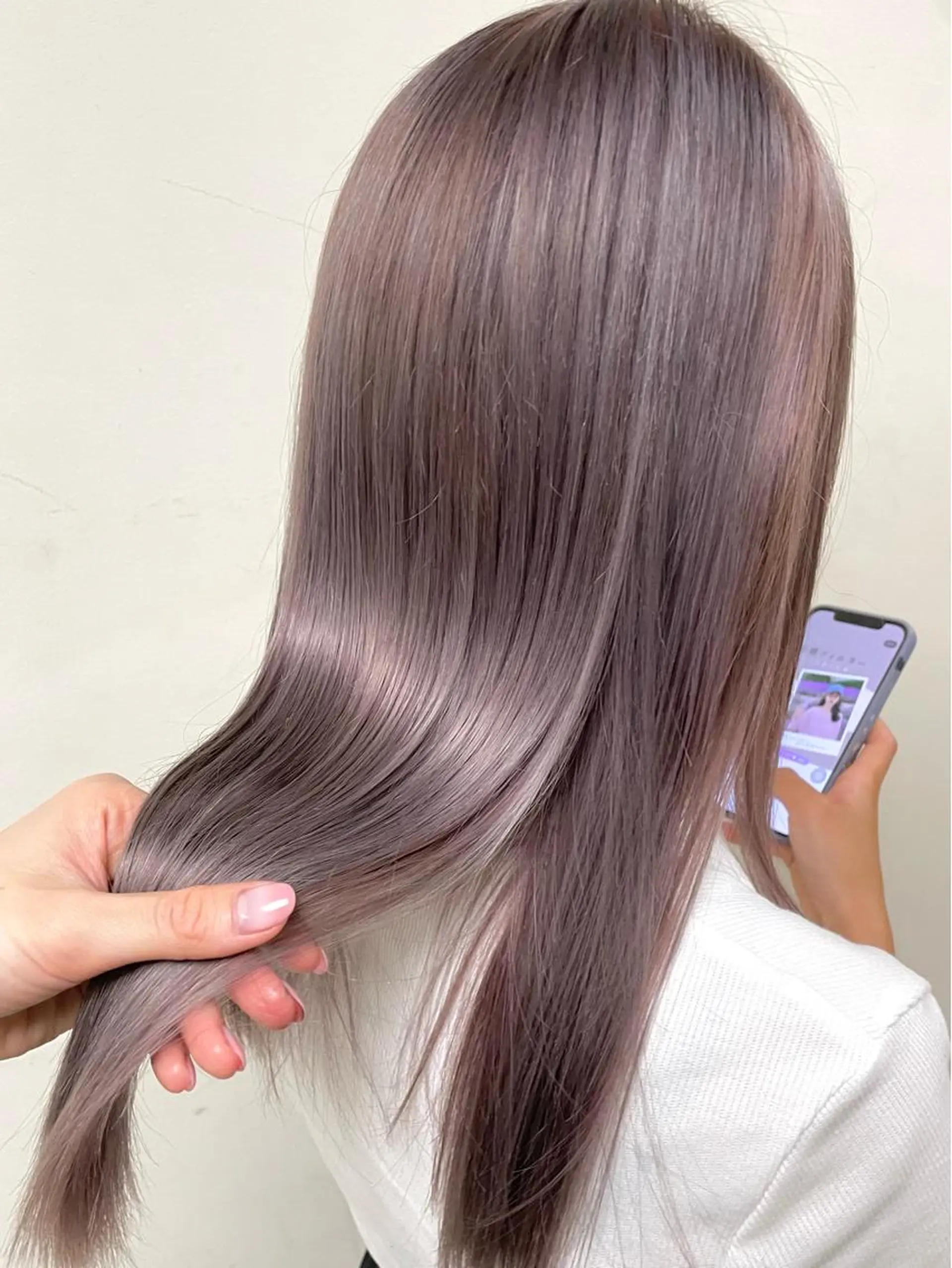 ロング カラー ヘアアレンジ ヘアカラー トリートメント maoブリーチ無し 似合わせカラーのヘアスタイル