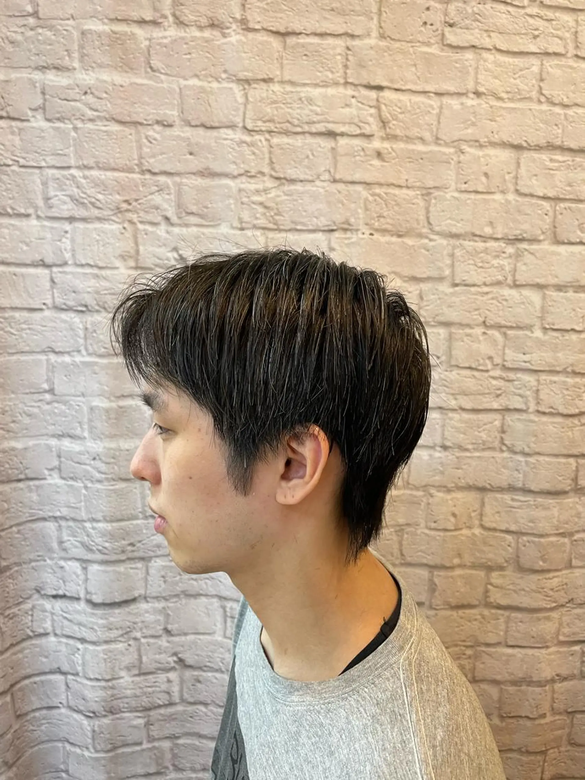 ミディアム メンズ 無料メンズカット❗️ 岡本晟我のヘアスタイル