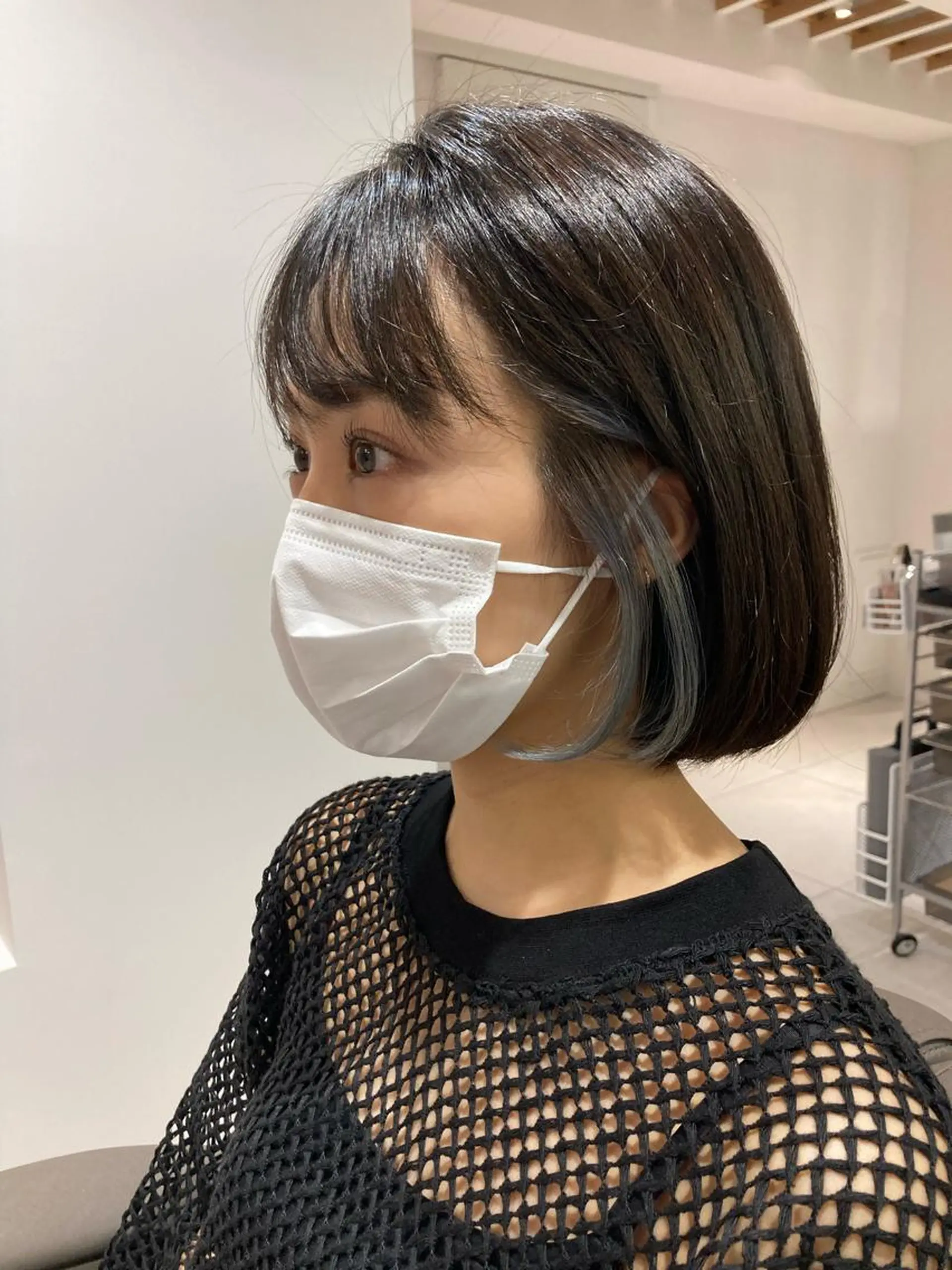 ミディアム カラー 白土 さくらのヘアスタイル