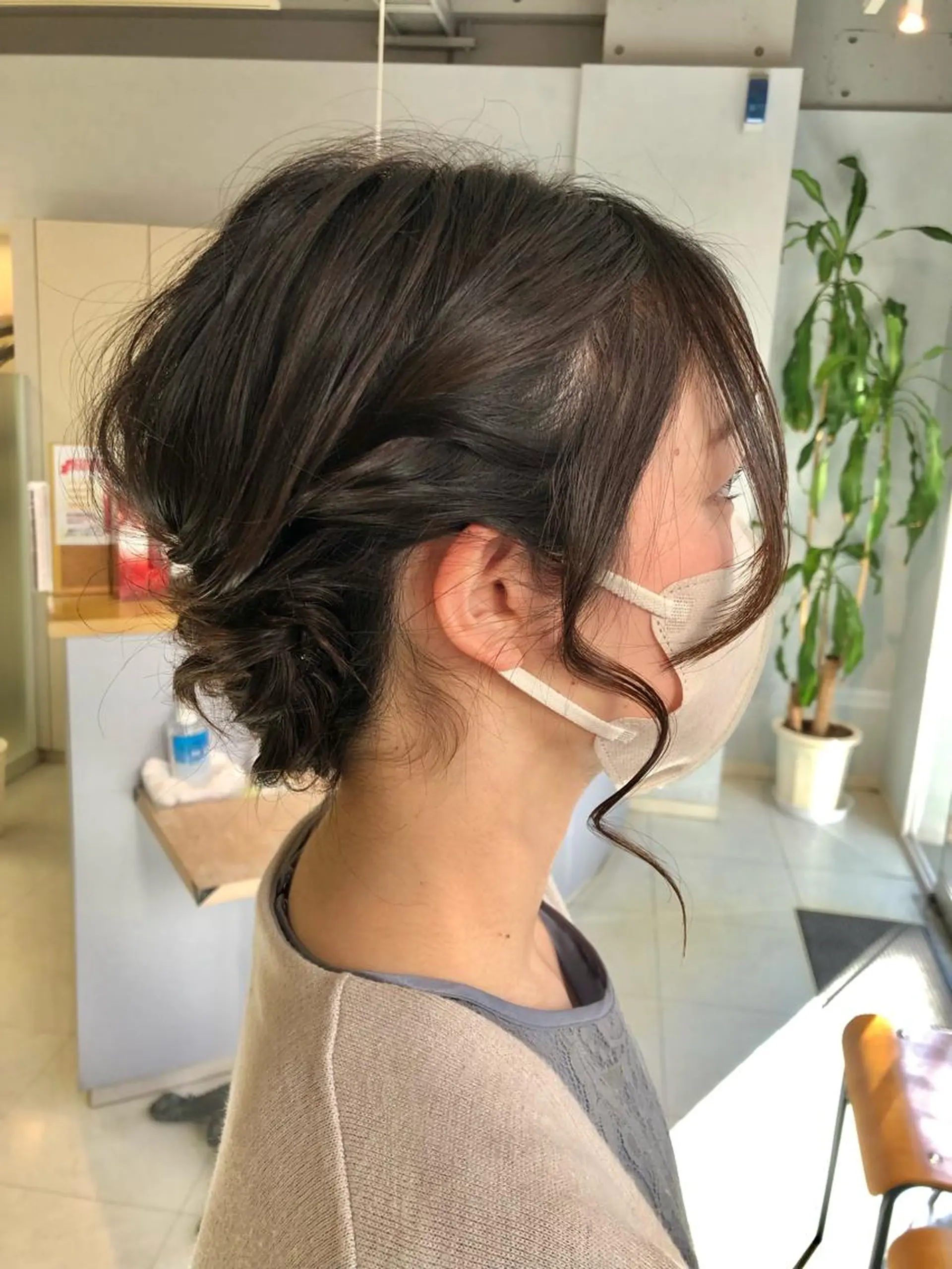 ミディアム ヘアアレンジ ヘアセット 阿部 美咲のヘアスタイル