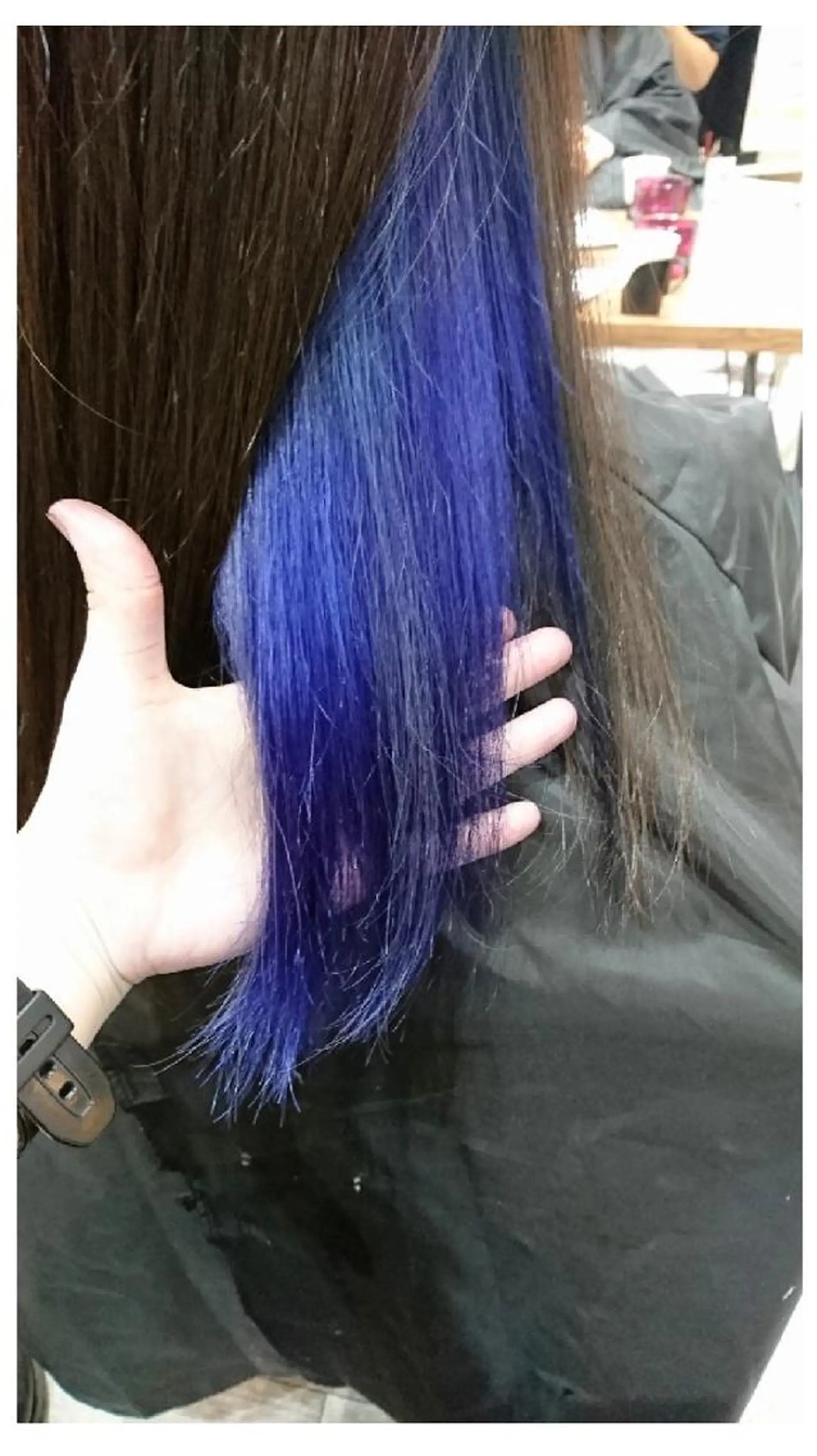 ロング カラー インナーカラー ネイビーカラー ACROあべの店所属・艶カラー/インナー /グラデ/大西小百合のヘアスタイル