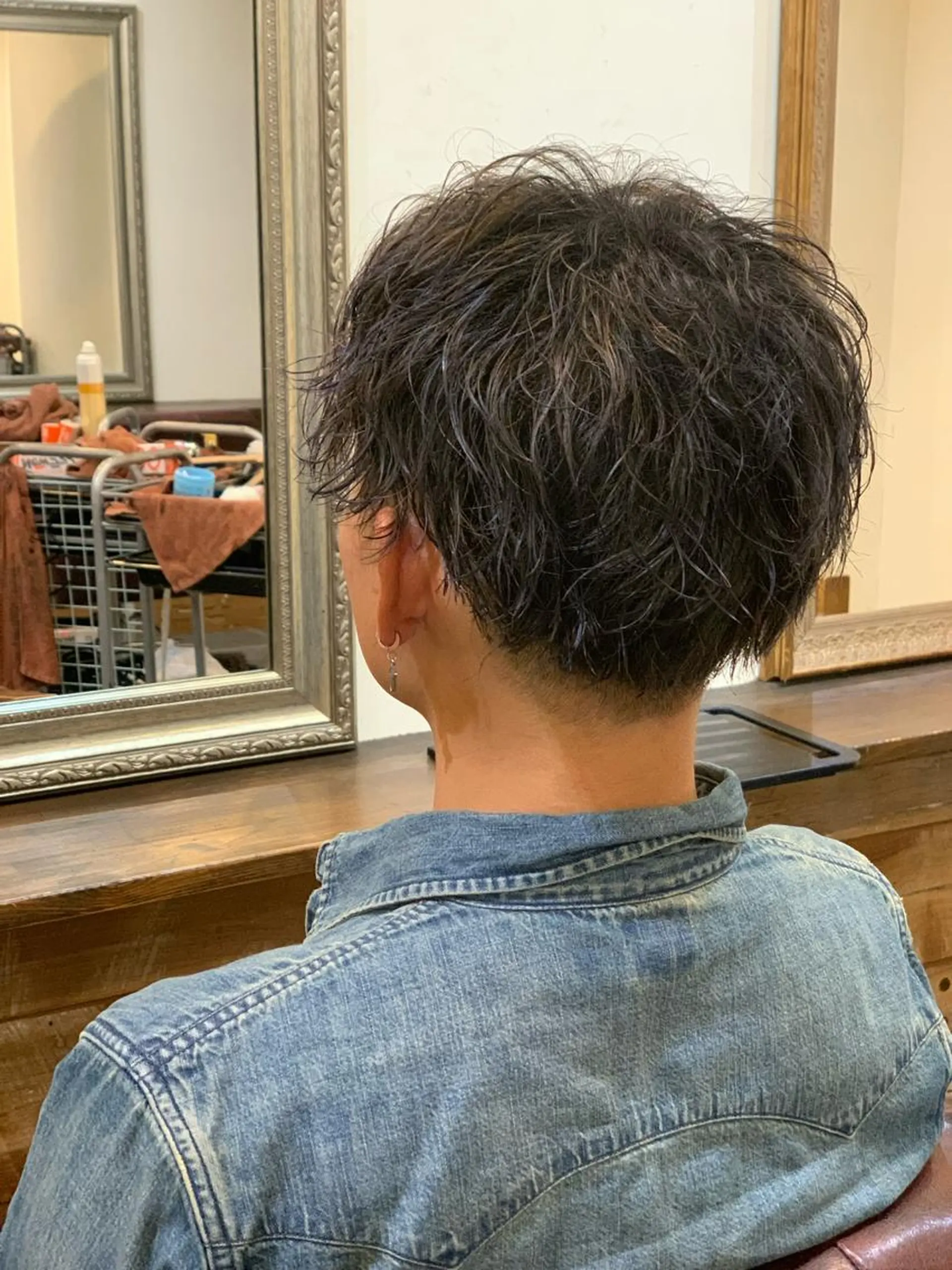 ショート パーマ メンズ カット パーマ CECIL hair なんば店所属・メンズパーマ 艶髪☆店長☆有馬のヘアスタイル