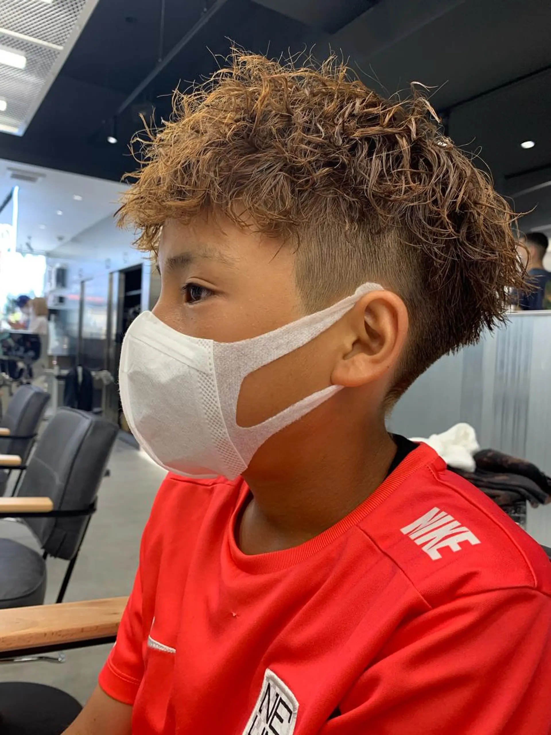 パーマ メンズ キッズ 平野 優奈のヘアスタイル