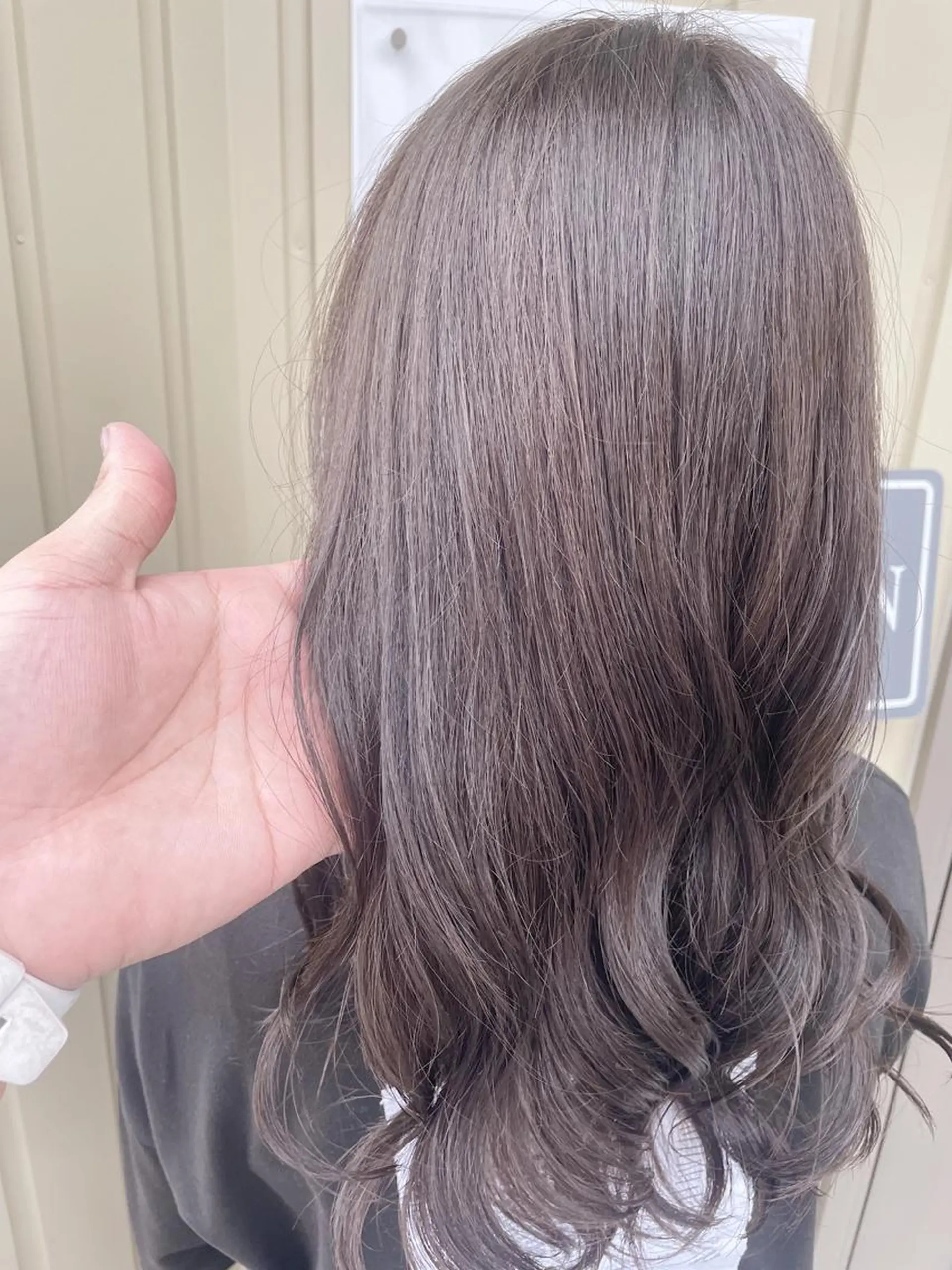 セミロング カラー ケアブリーチ /髪質 改善/古橋圭史郎のヘアスタイル