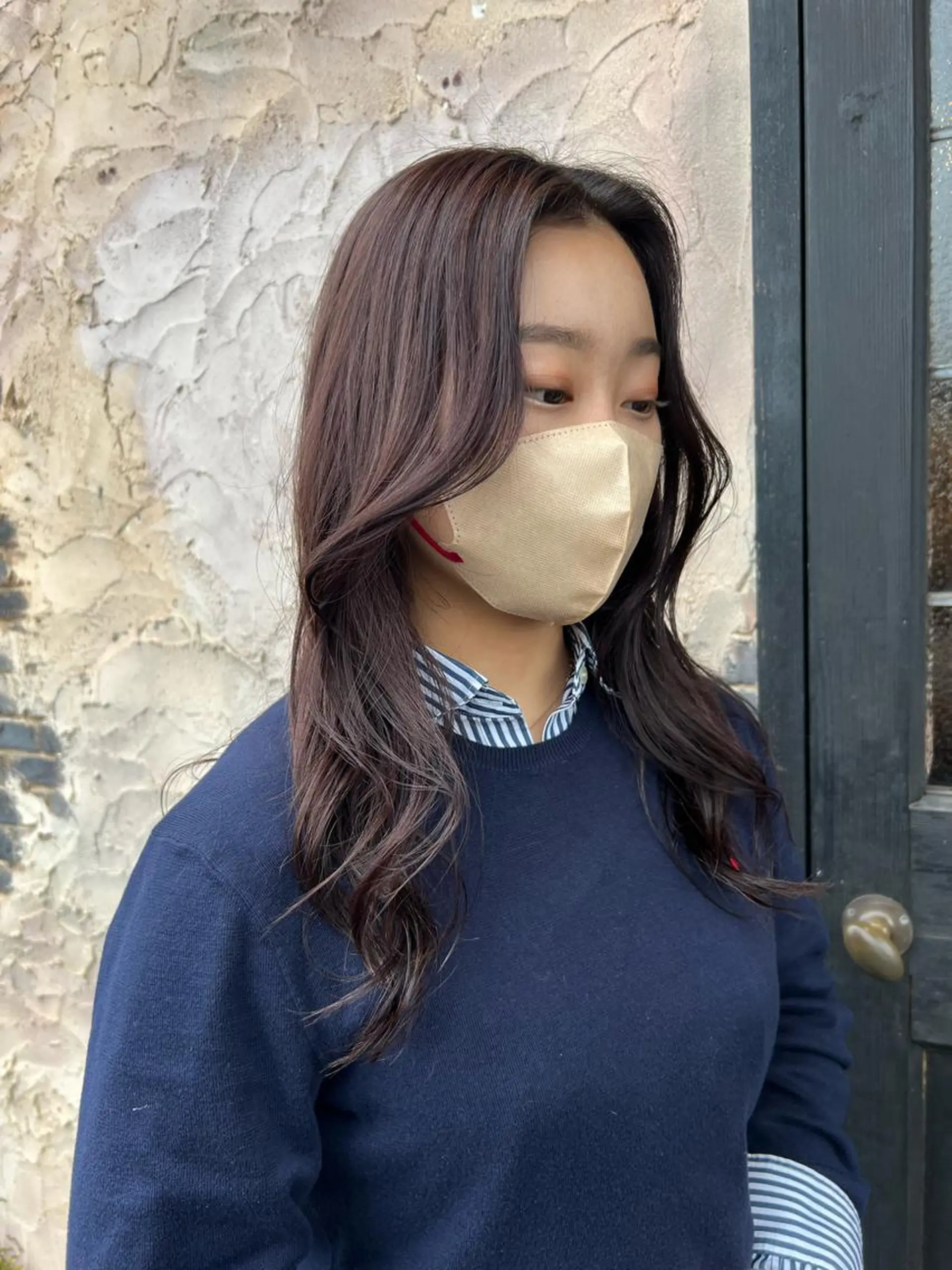 ロング 顔周りカット ヨシンモリ 韓国風ヘア レイヤーカット 🩵小野 えりか🩷のヘアスタイル