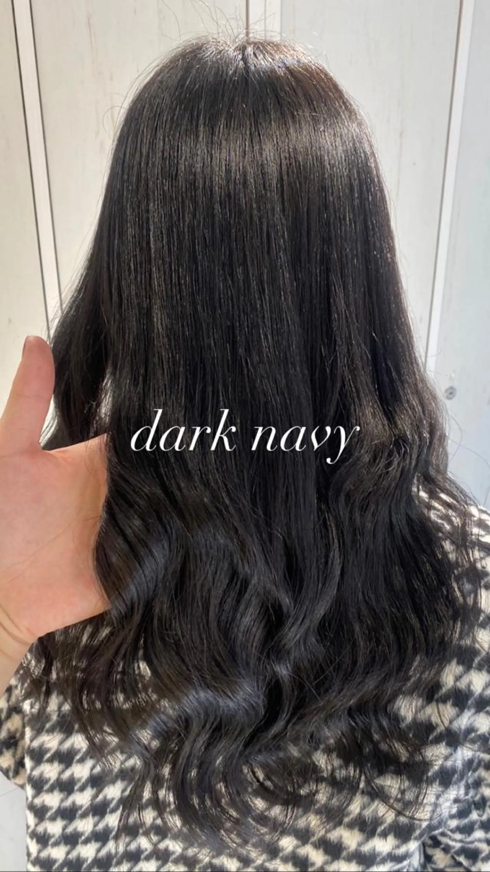 ロング カラー ネイビーカラー ヘアカラー 縮毛矯正とレイヤー /杉村凜汰郎のヘアスタイル