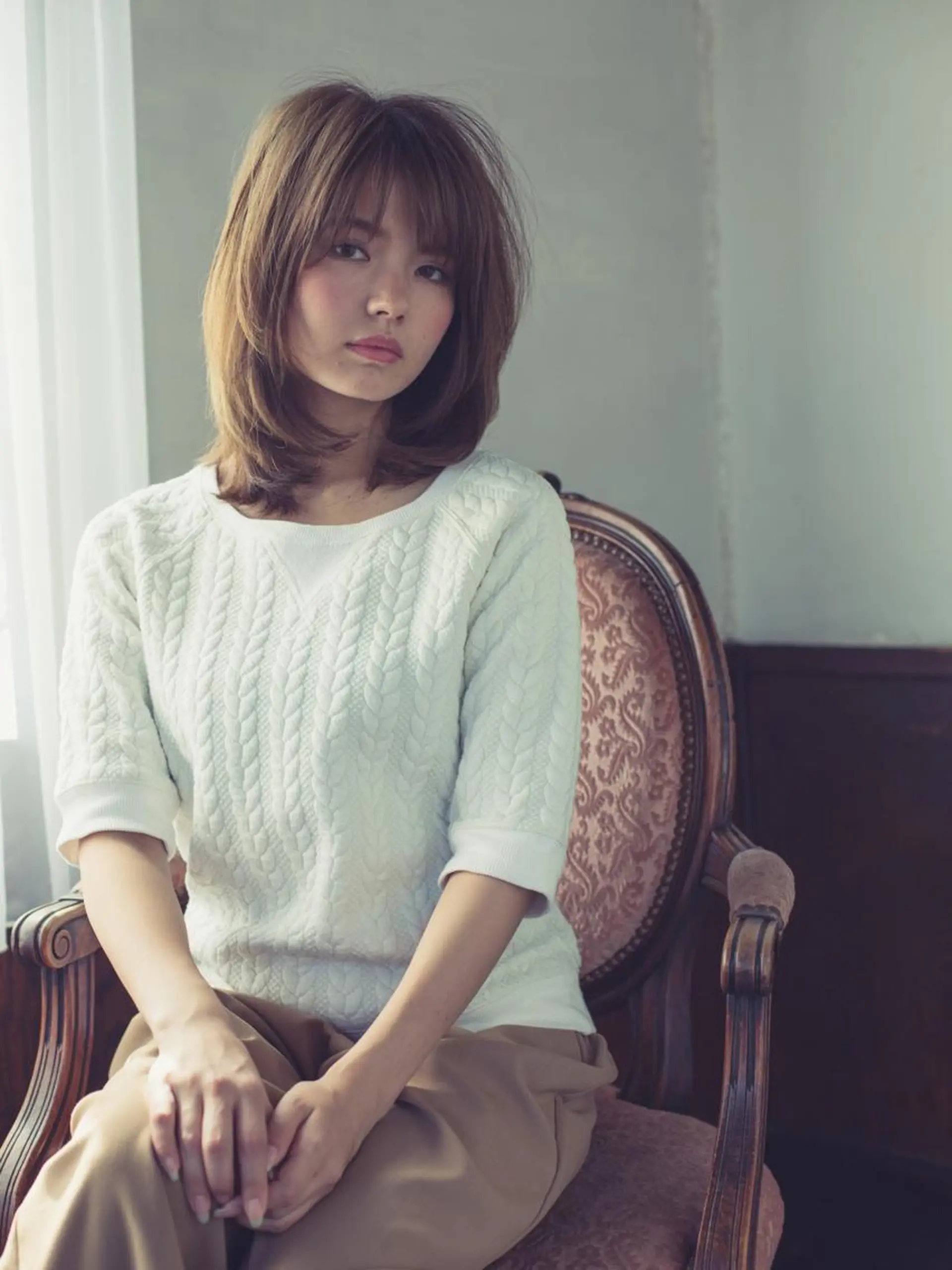 ミディアム 【デザイナー】田中 美生のヘアスタイル