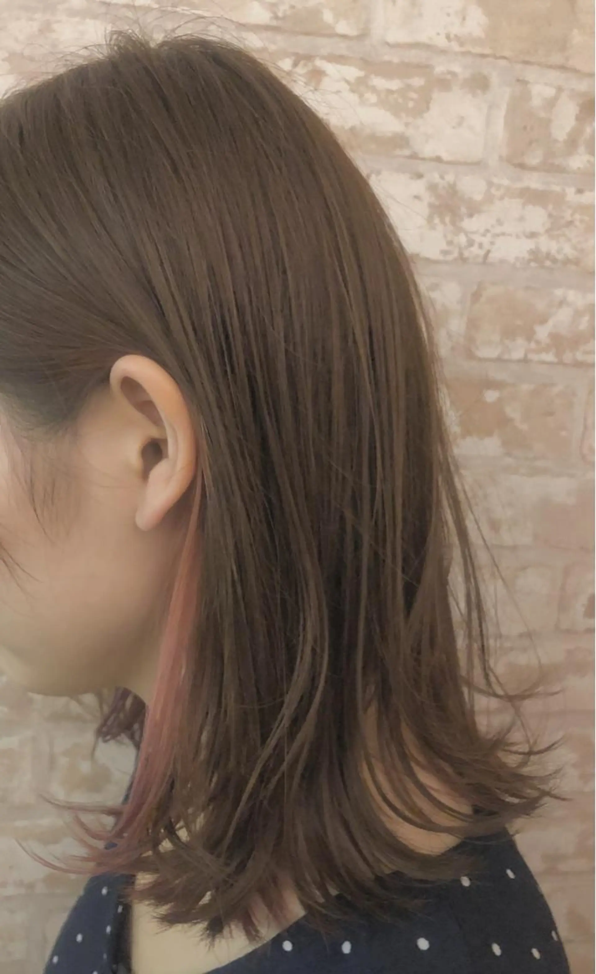 カラー インナーカラー ピンクカラー ヘアカラー トリートメント 岩渕 由里香のヘアスタイル