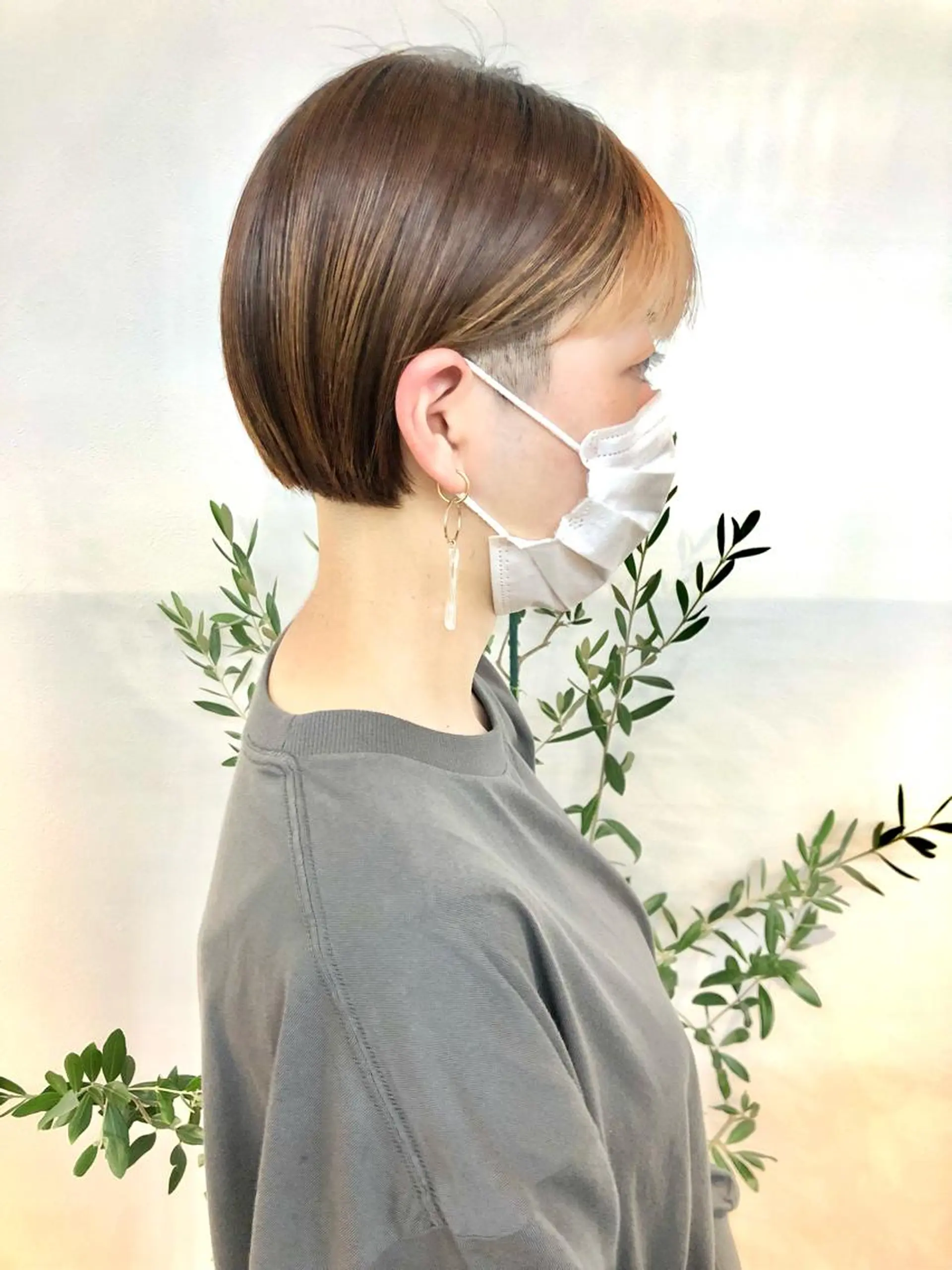 ショート 切りっぱなしボブ ボブ 成田 和樹のヘアスタイル