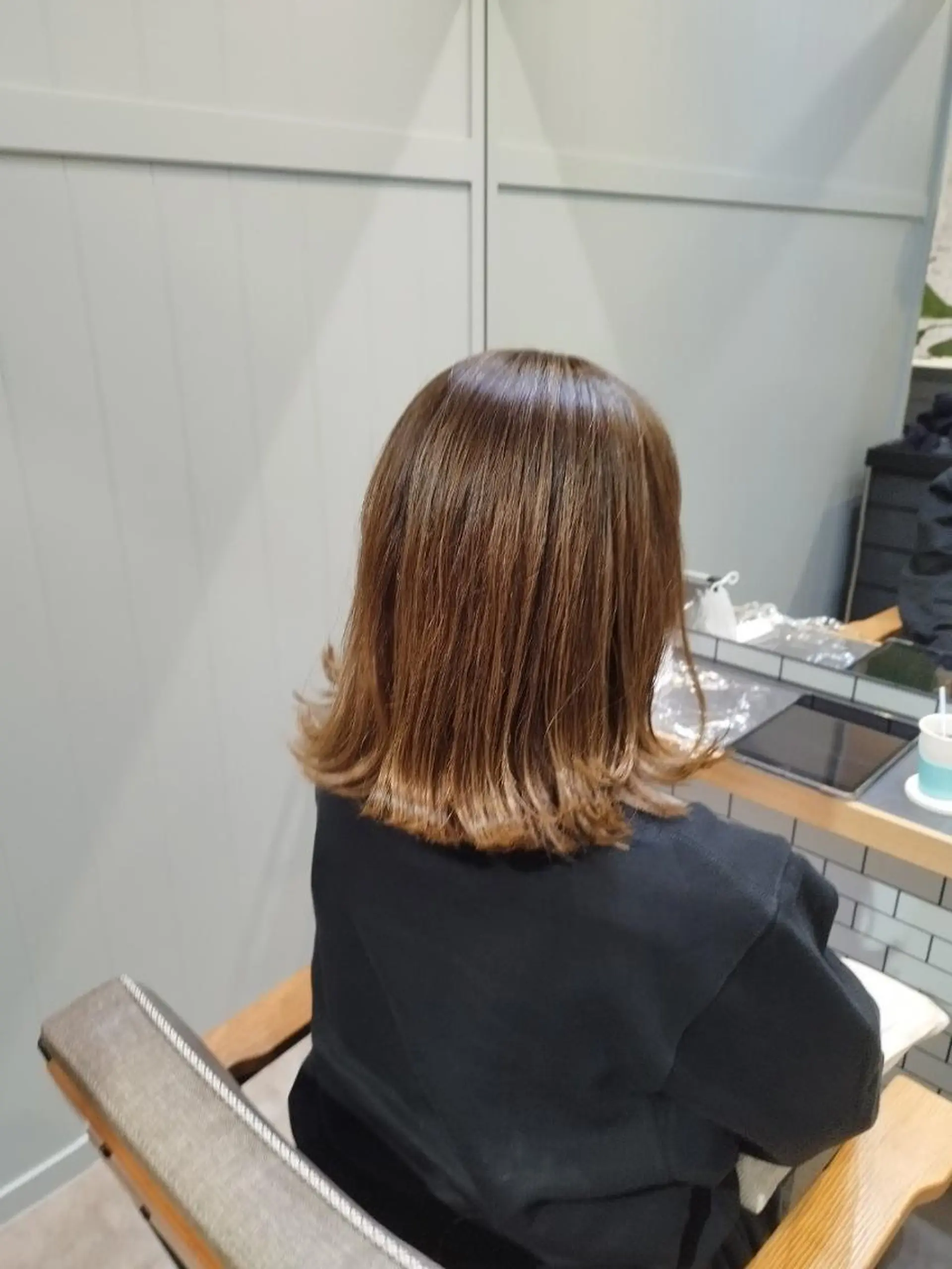 セミロング カラー パーマ セミロングパーマ バレイヤージュ ブリーチ ケアブリーチ デザインカラー 【N°deseo】 吉祥寺のヘアスタイル