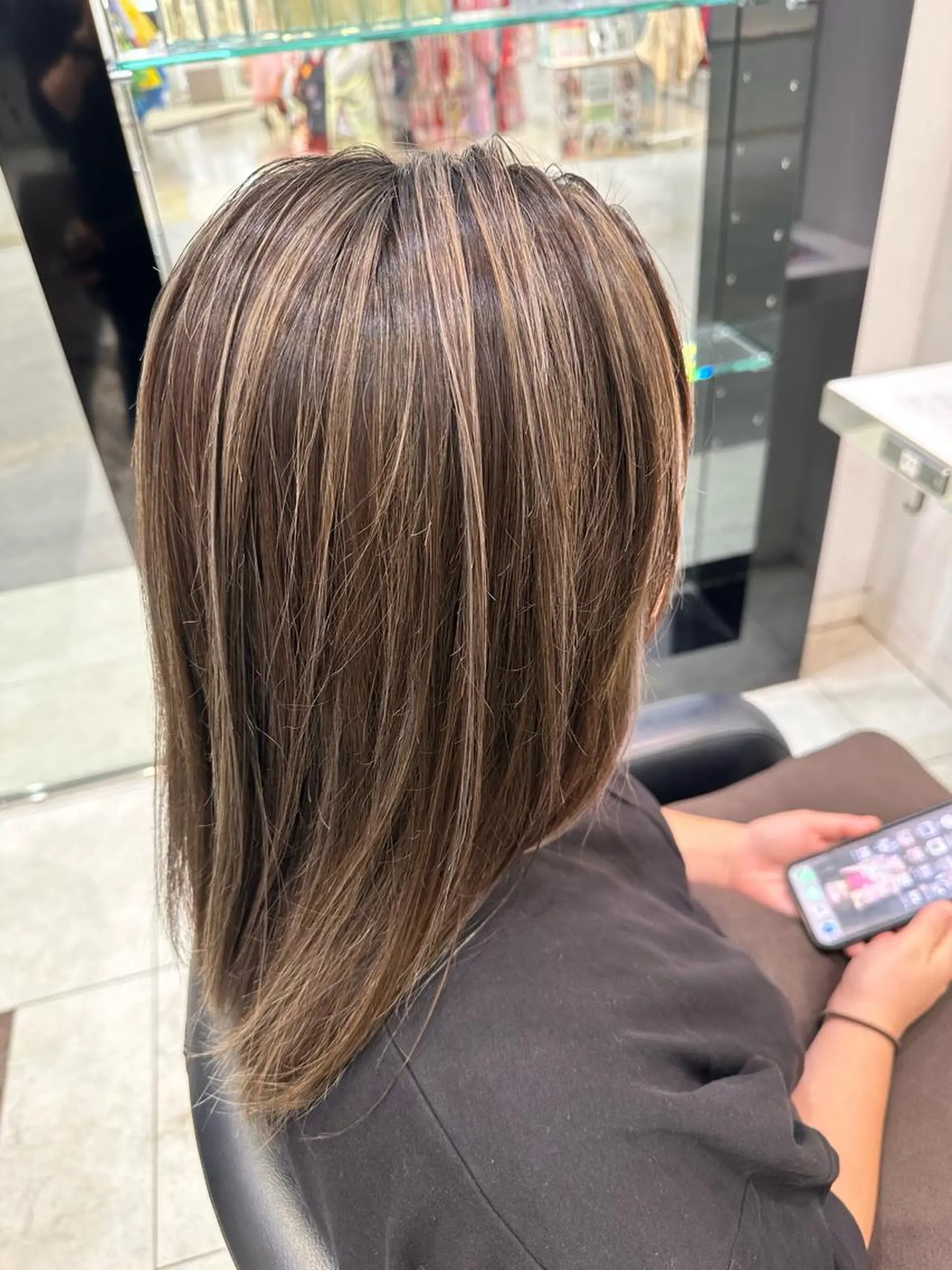 セミロング カット ヘアカラー トリートメント GOAT_茅ヶ崎 キシ サクラのヘアスタイル