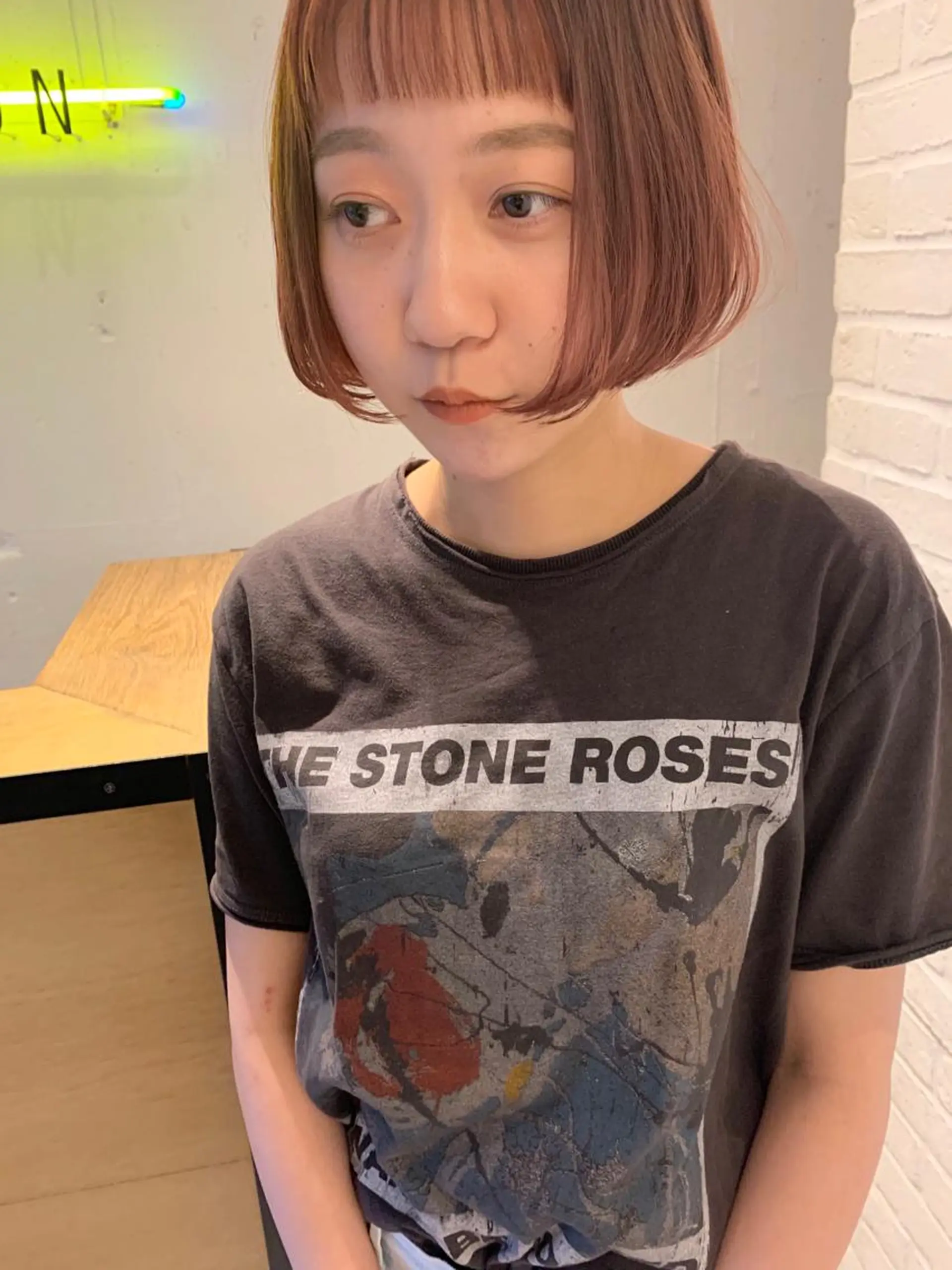 ショート カラー ベージュカラー ピンクカラー ピンクベージュ Fuuu《フゥ》所属・シノザキ シンゴのヘアスタイル