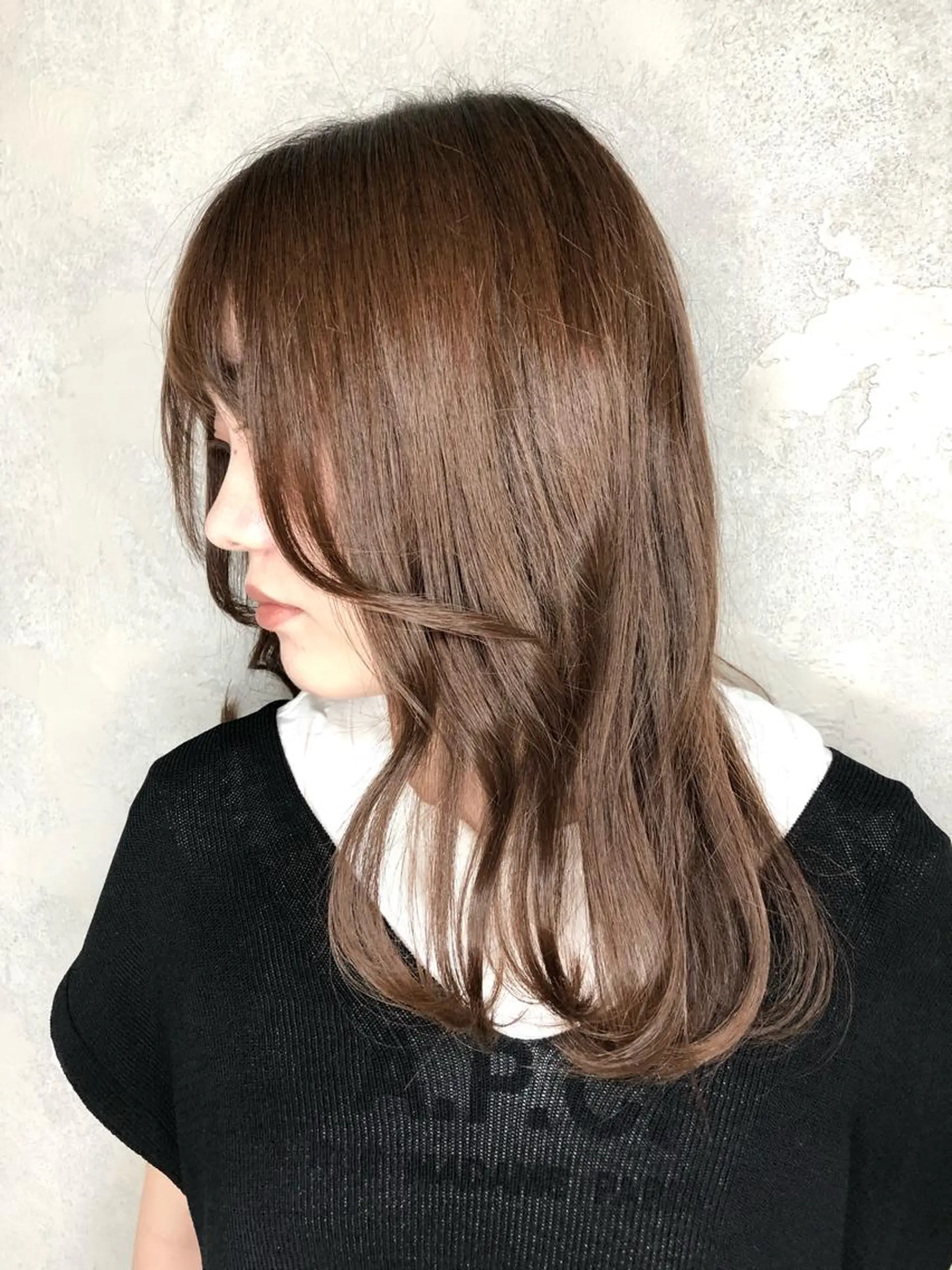 ミディアム ヨシンモリ 韓国風ヘア 💗艶カラー💗 CECILのヘアスタイル