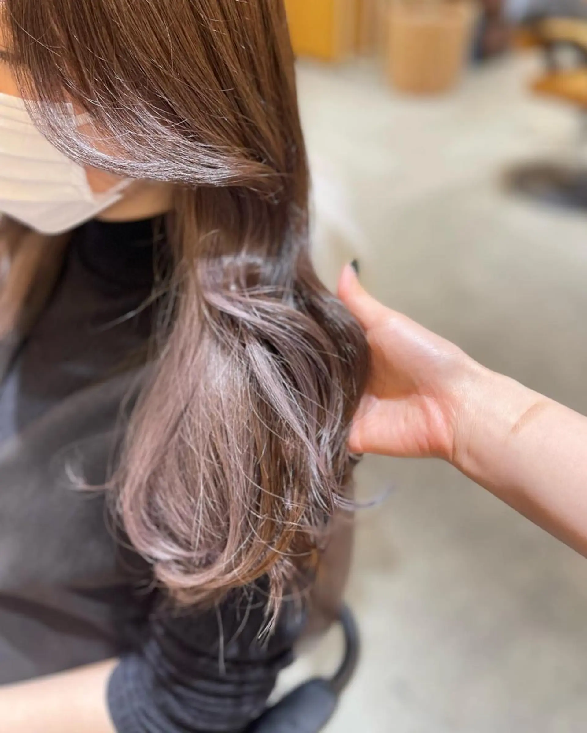 ミディアム カラー ヘアアレンジ 黒髪 ブリーチ インナーカラー ピンクカラー 髪質改善 ❥【韓国風ヘア】 stylist 林❥のエステ・リラクイメージ