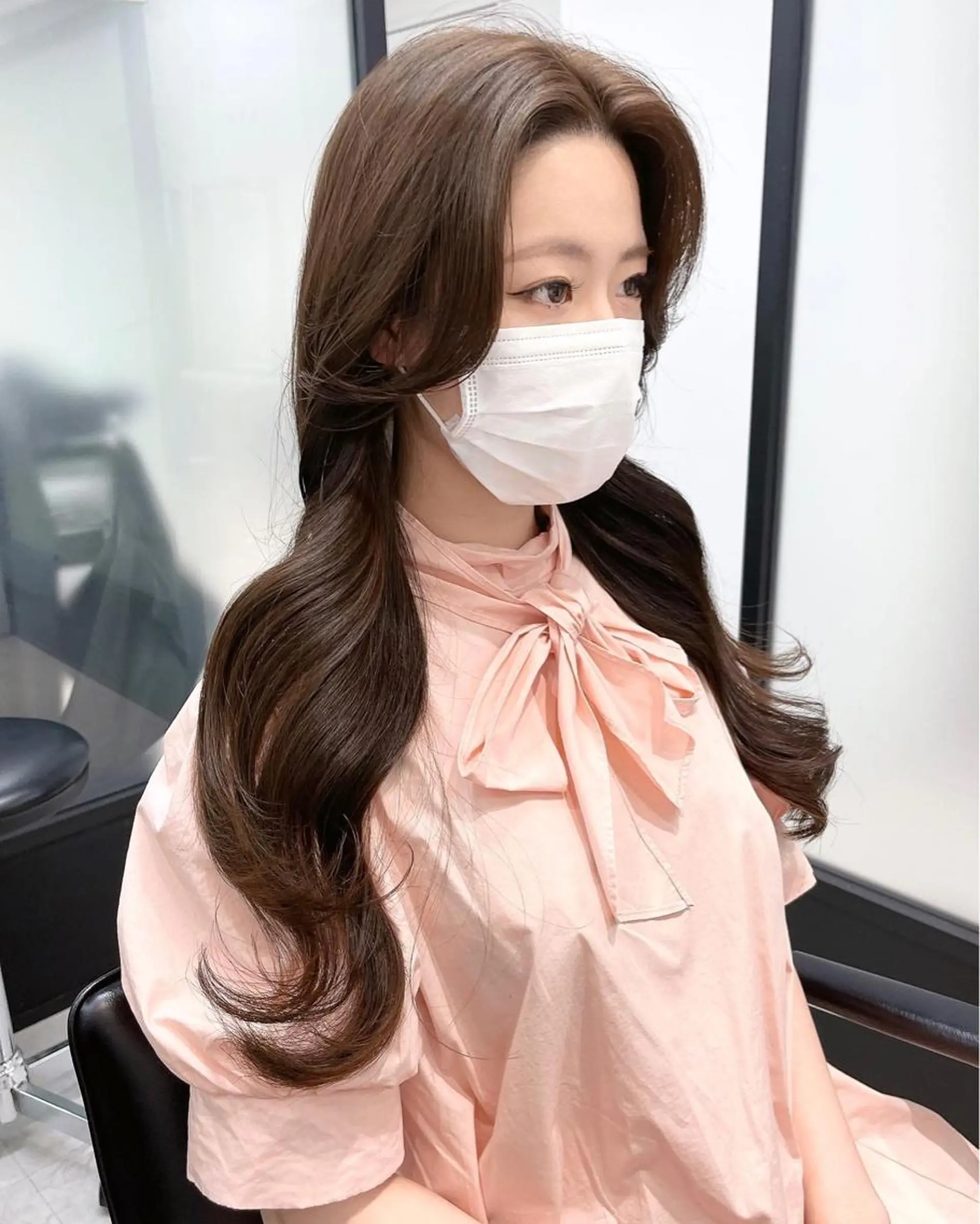 ロング カット ヘアカラー トリートメント 韓国レイヤーカット 髪質改善▫️水野有真のヘアスタイル