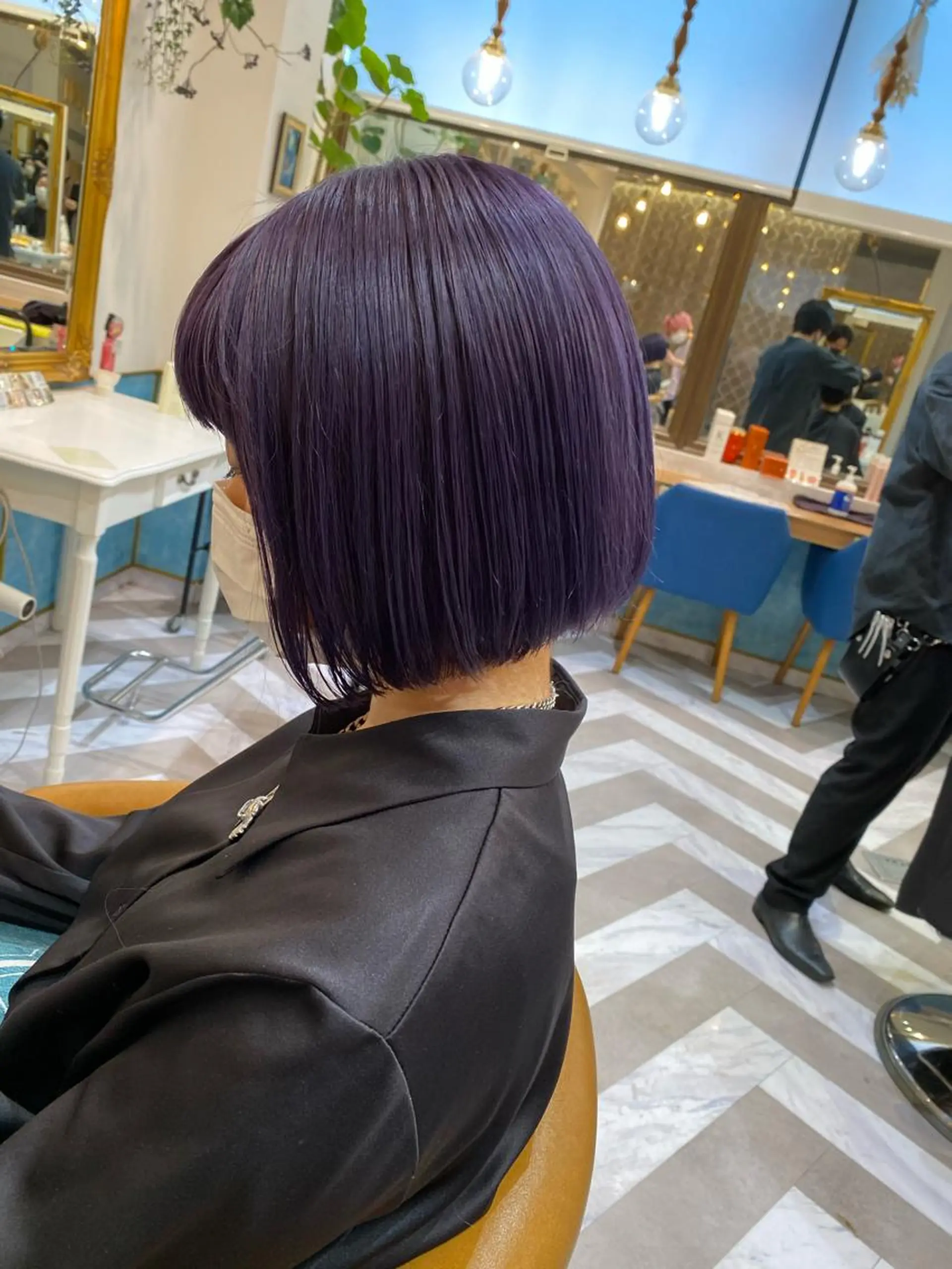 ショート カラー ボブ レイヤーと顔まわり 大好き❣️関口拓馬のヘアスタイル