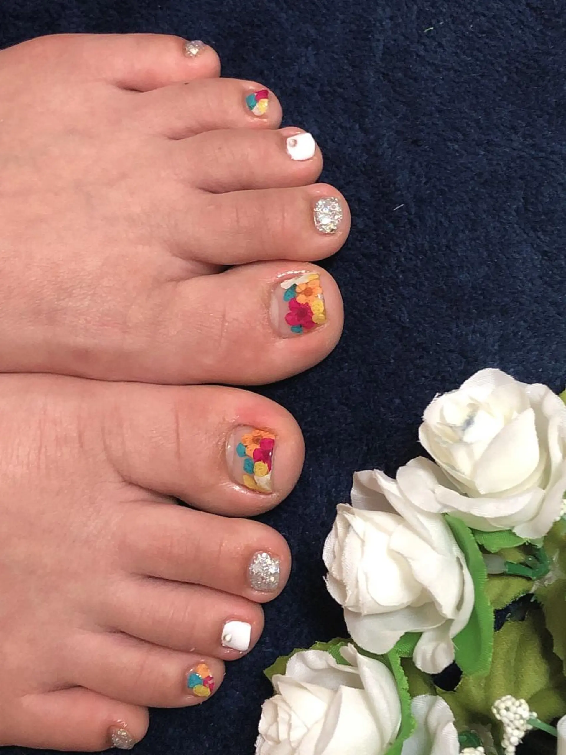 ネイル クリアネイル フラワーネイル フットネイル chama所属・大和田 美貴のネイルデザイン
