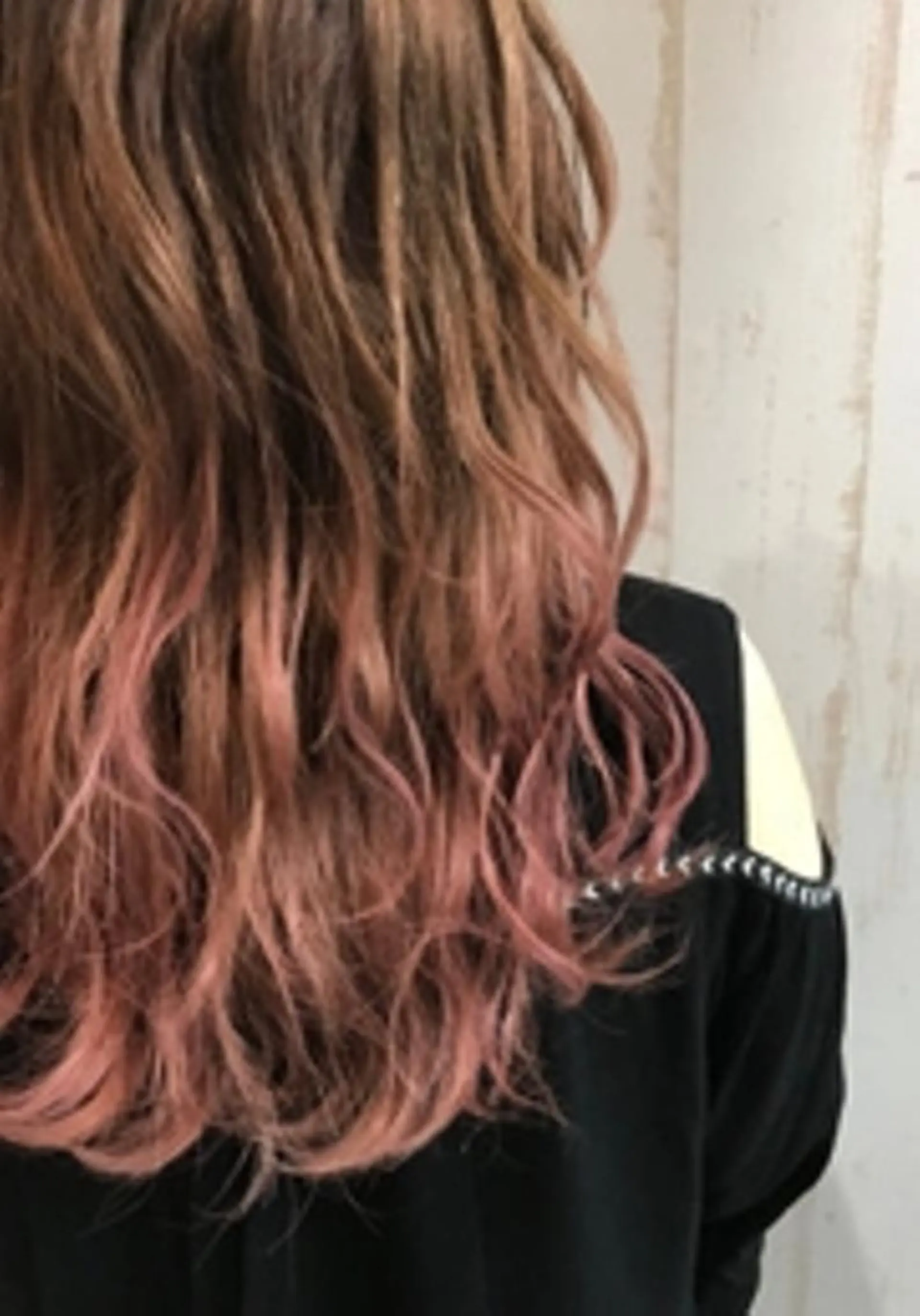 ロング カラー パーマ ヘアアレンジ チビ編み込みエクステ シールEXどぅ〜すのヘアスタイル