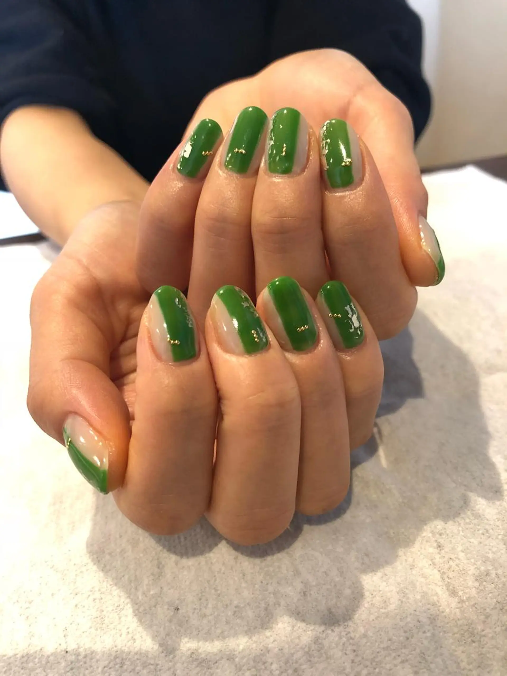 ネイル グリーン miel nailのネイルデザイン