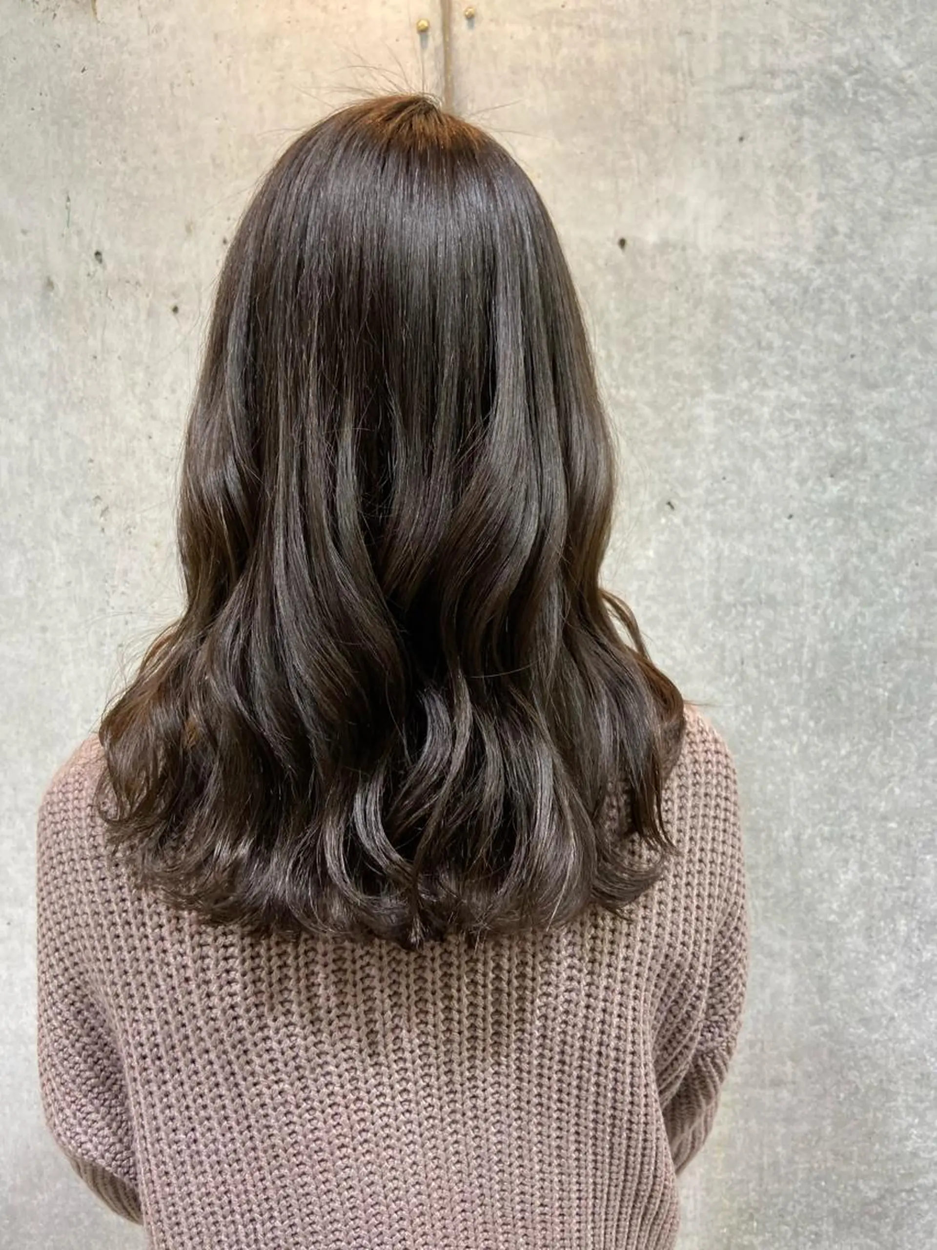 セミロング カラー ブラウンカラー マットブラウン 暗髪/艶髪/Ono .のヘアスタイル