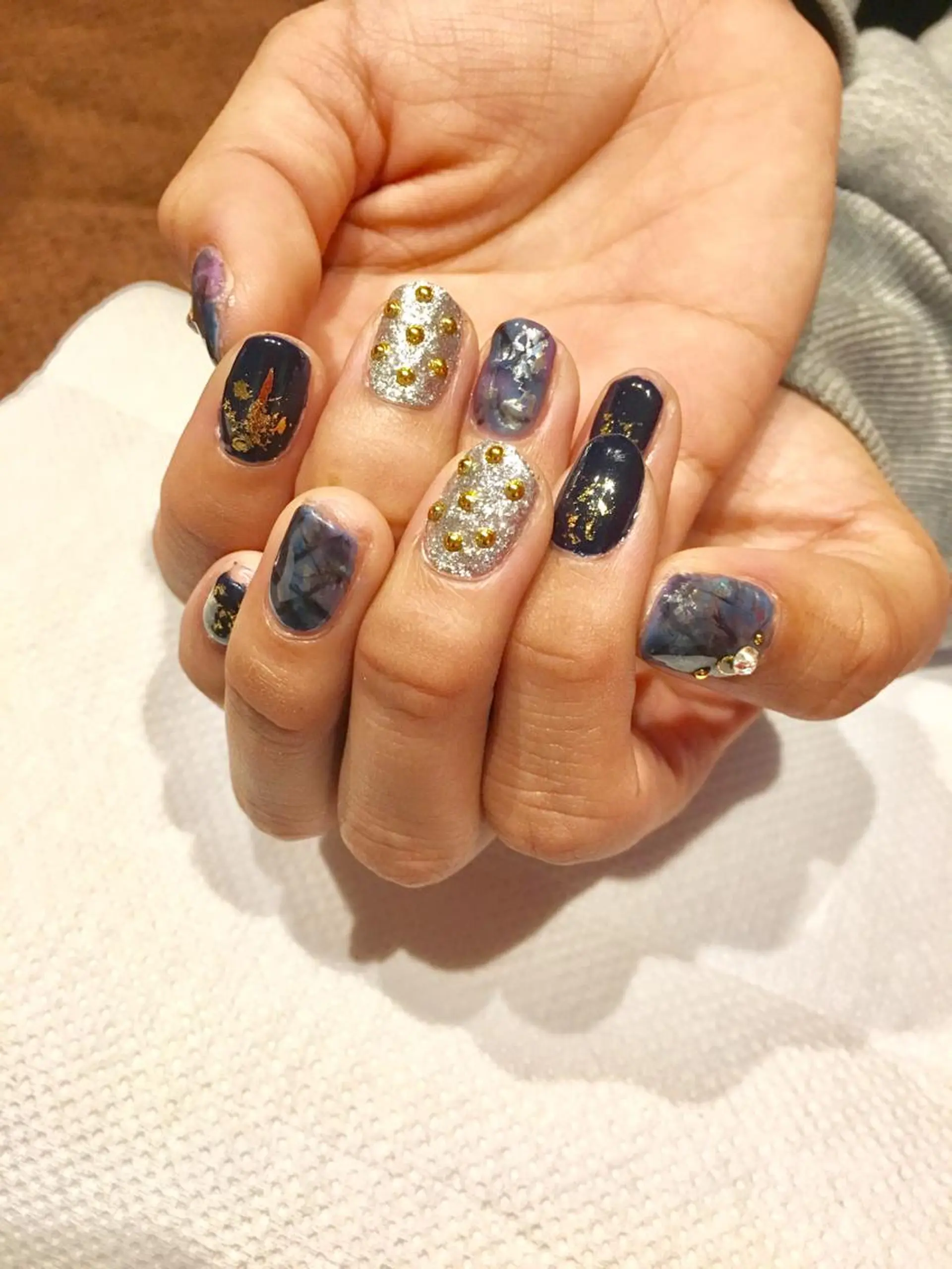 ネイル アートネイル ストーンネイル KaHaNa nail salonのネイルデザイン