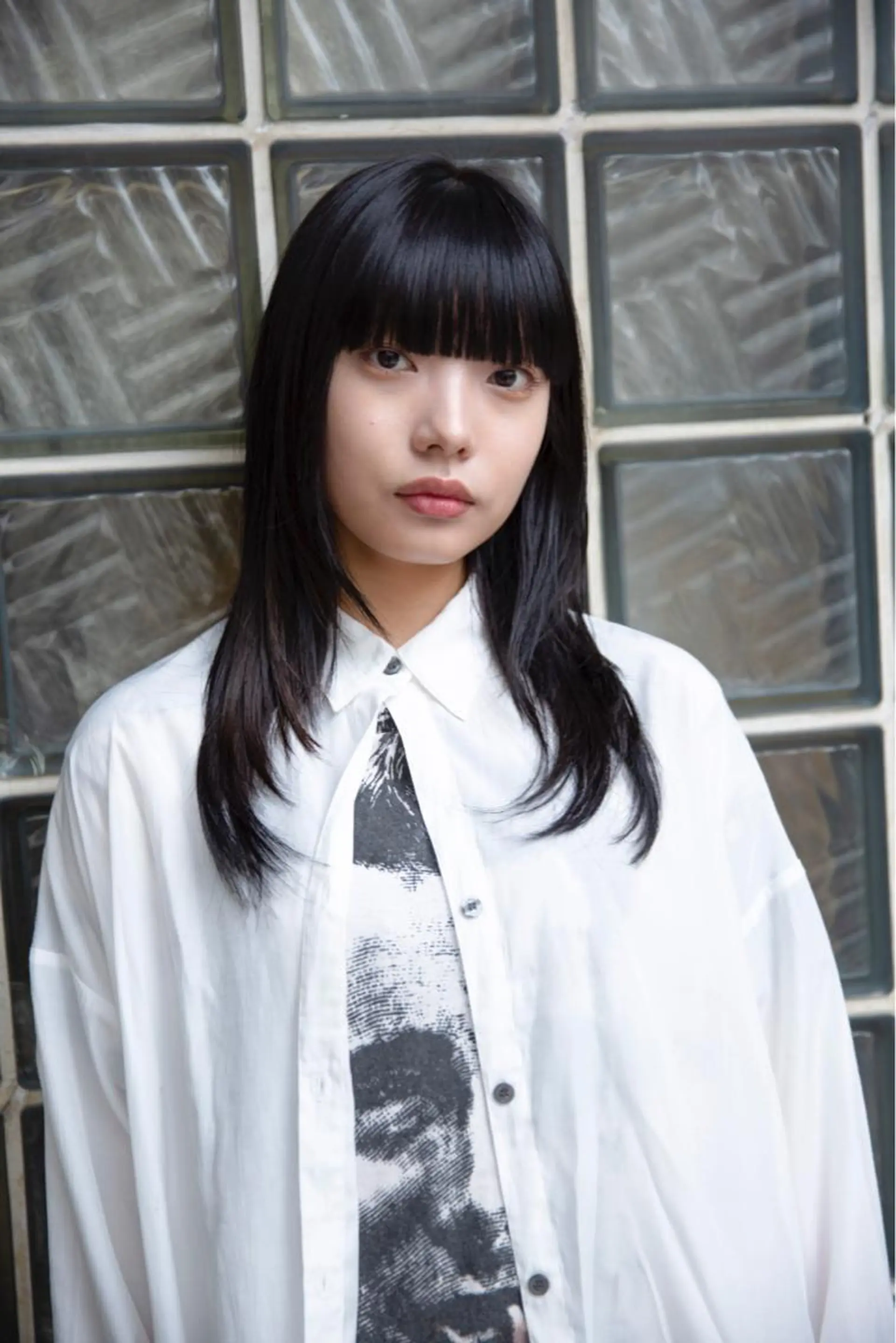 セミロング カラー レイヤーカット ワイドバング カット ヘアカラー トリートメント 千葉 郁也のヘアスタイル