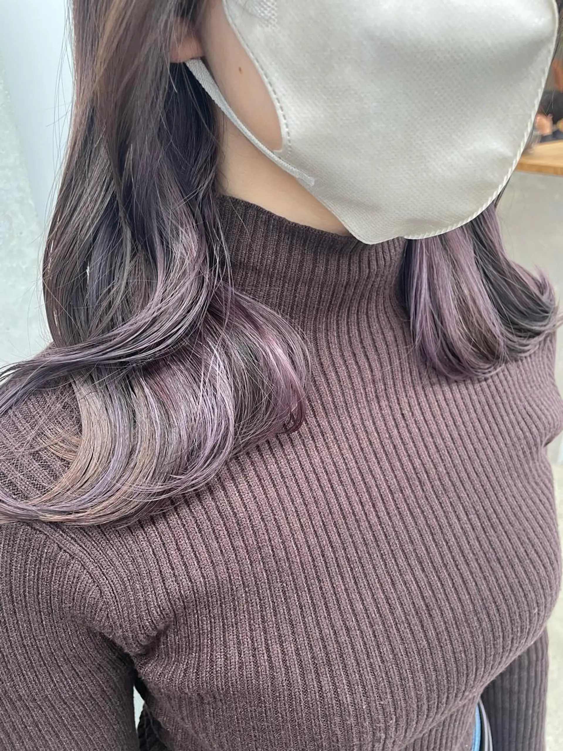 ミディアム カラー yuika .のヘアスタイル