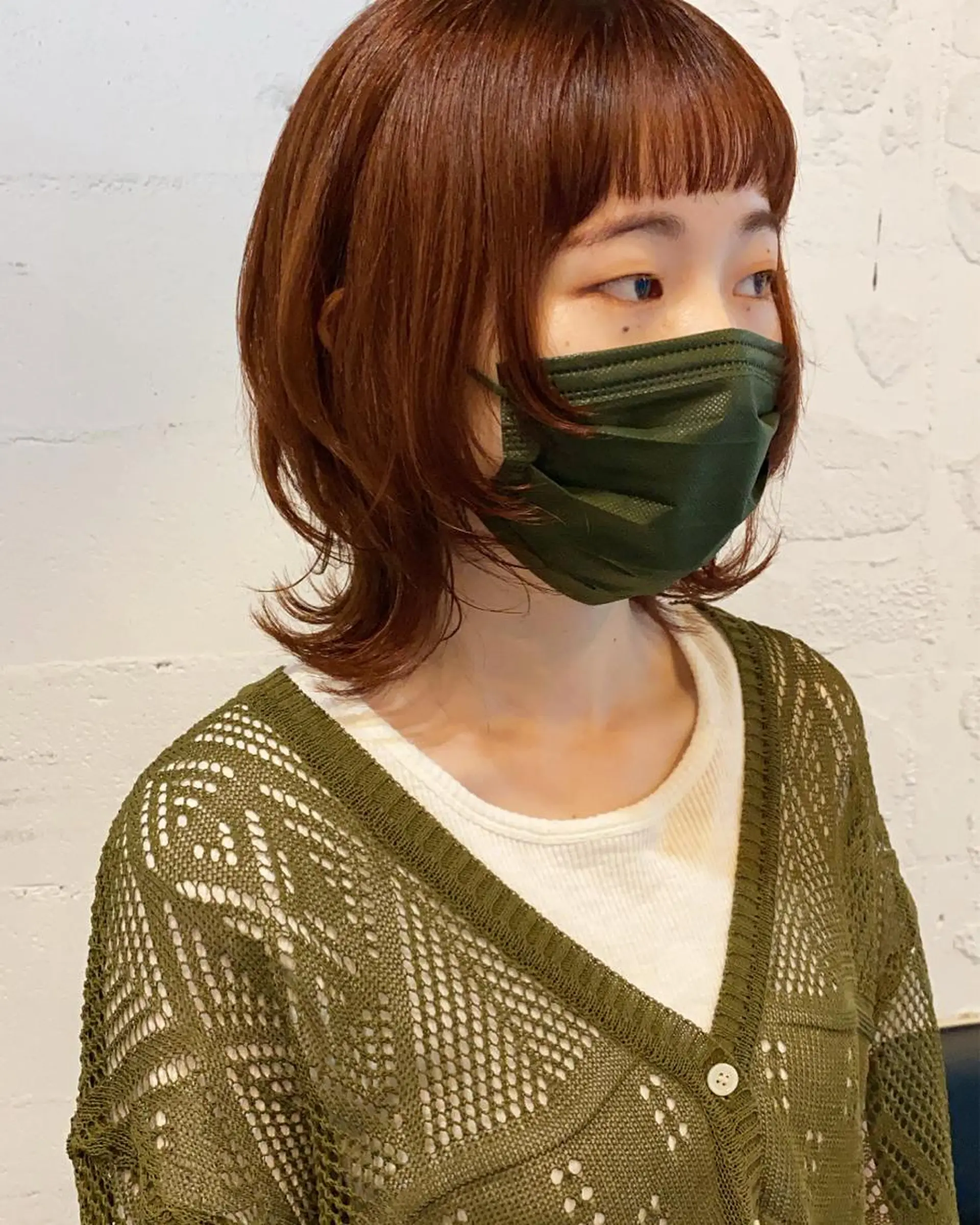 ミディアム カラー ミディアムレイヤー ブリーチ ブリーチなしカラー オレンジ レイヤーカット カット ヘアカラー トリートメント 柔らかいcolor 🌿harukaのヘアスタイル