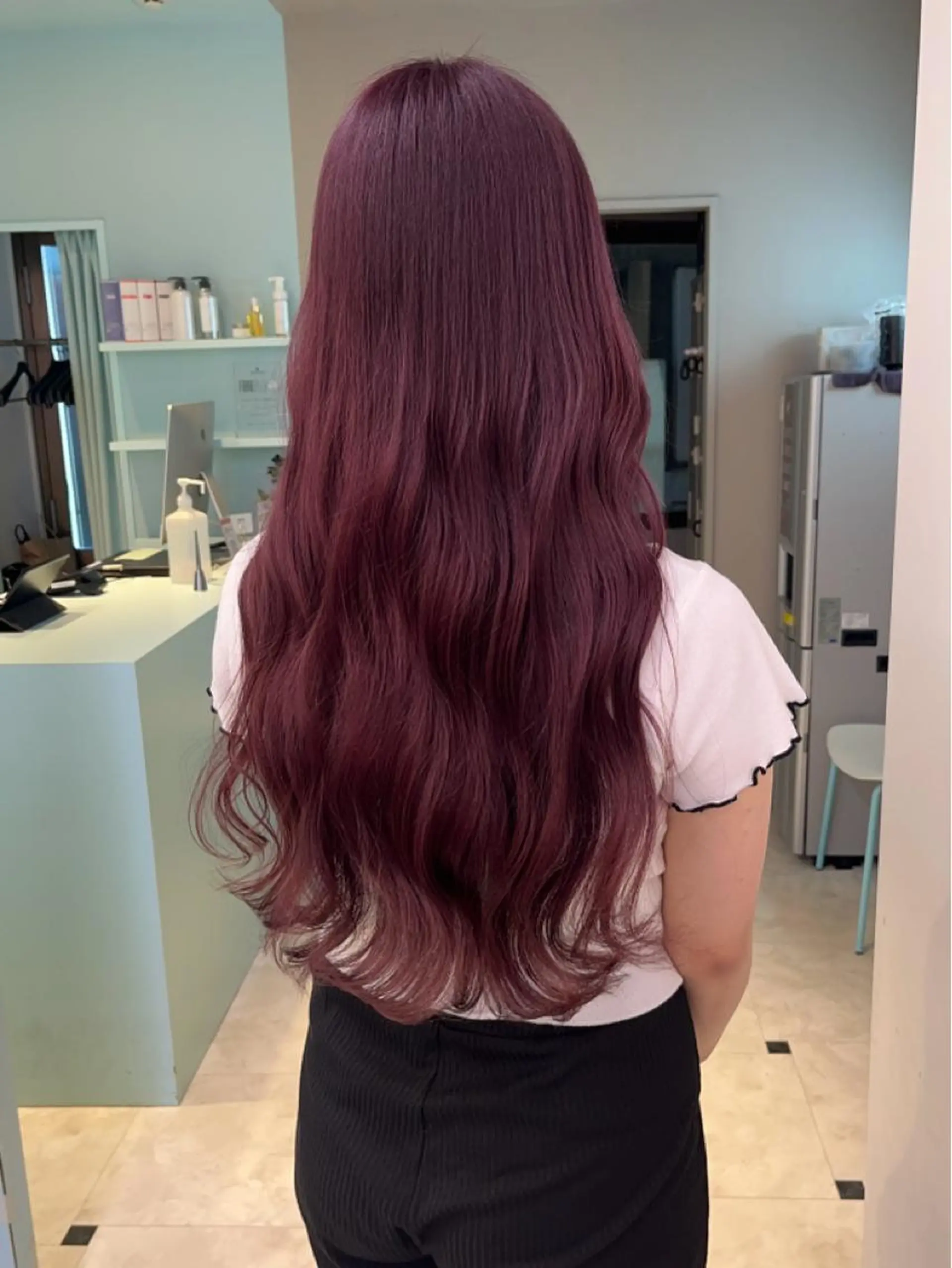 ロング カラー ヘアアレンジ ブリーチ ダブルカラー ブリーチなしカラー 髪質改善 トリートメント 🍒♡艶髪暖色カラー saaya♡🍒のヘアスタイル
