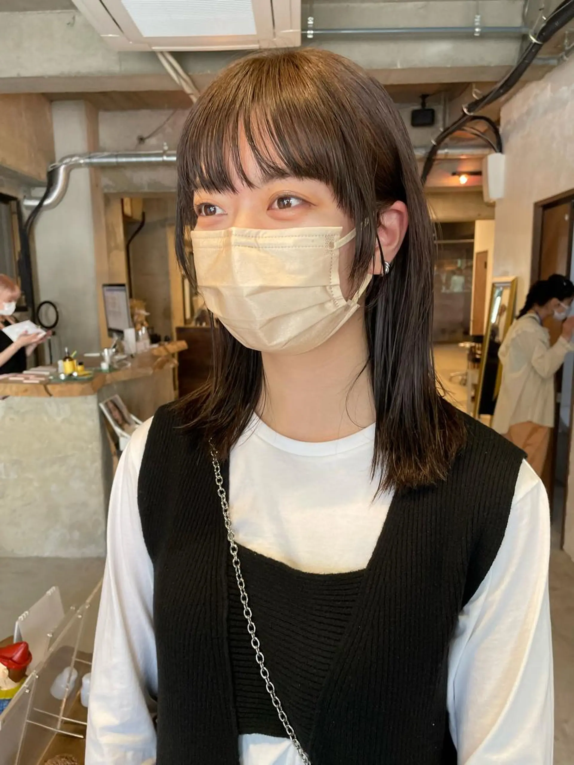 セミロング カラー パーマ/レイヤー 岩山丈一郎のヘアスタイル