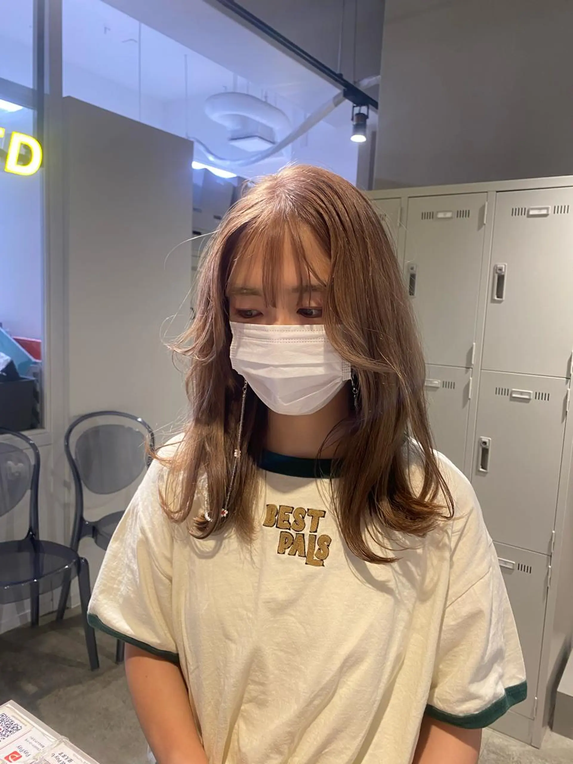 ミディアム カラー ヘアカラー トリートメント ヘアセット 韓国/トレンド レイヤー【101】のヘアスタイル