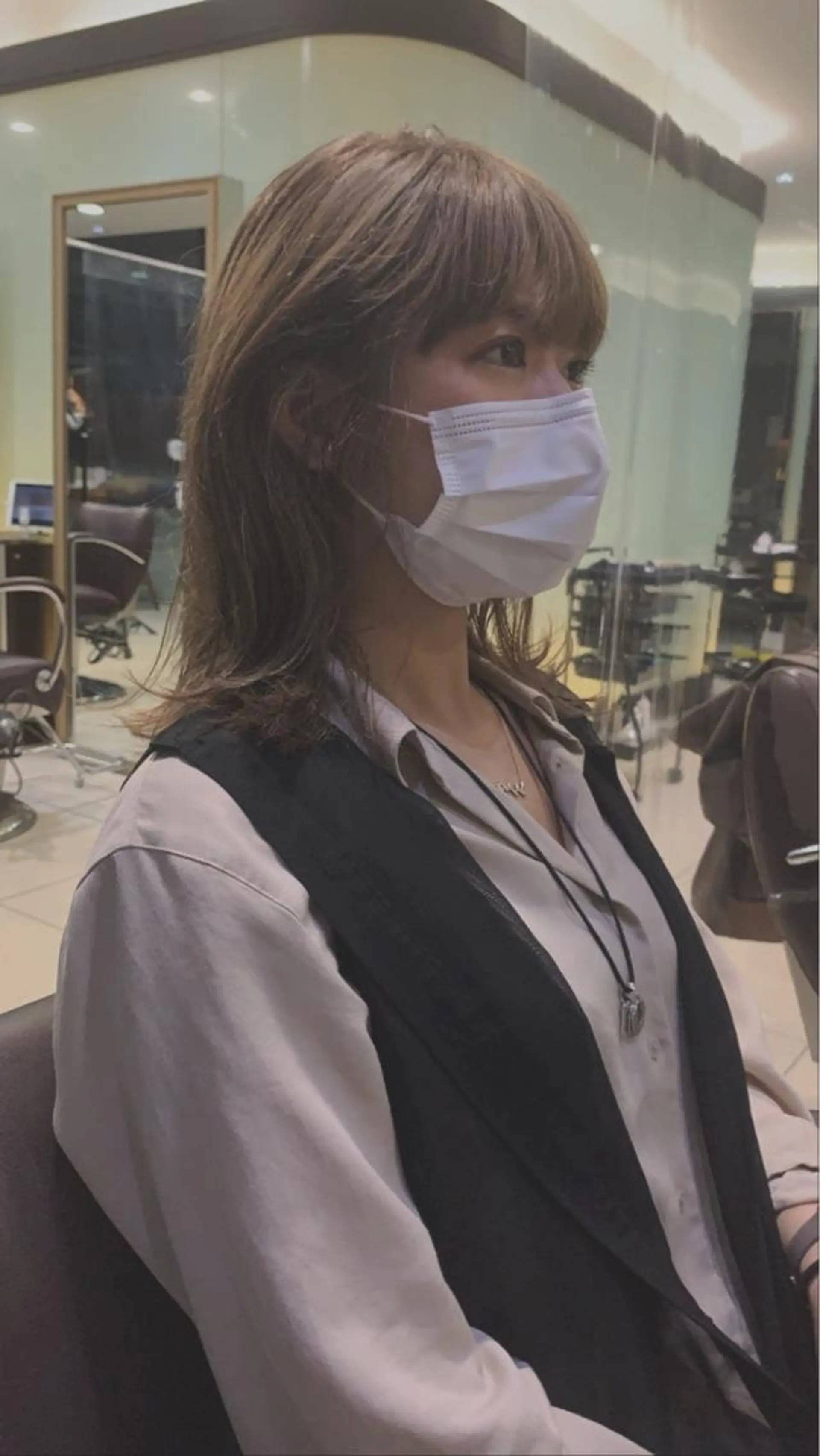 ミディアム タンバルモリパーマ 礒井メンキのヘアスタイル