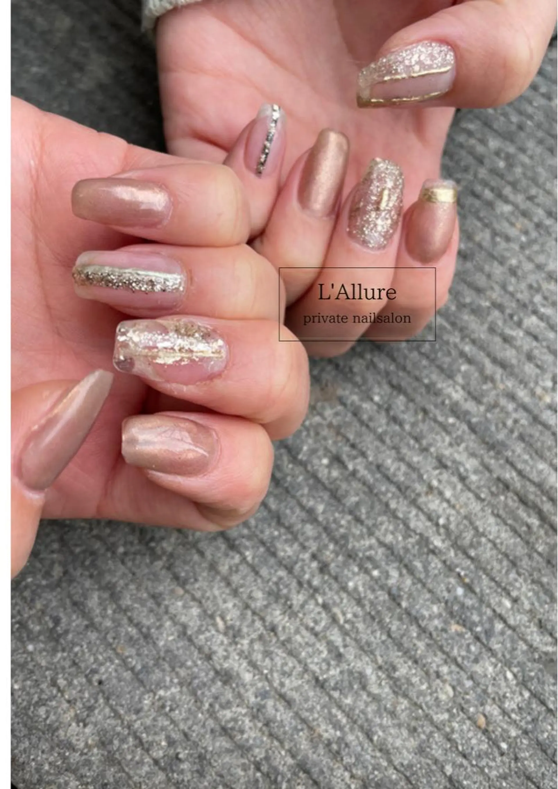 ロング ネイル ハンドネイル nailsalon -L'Allure-のネイルデザイン