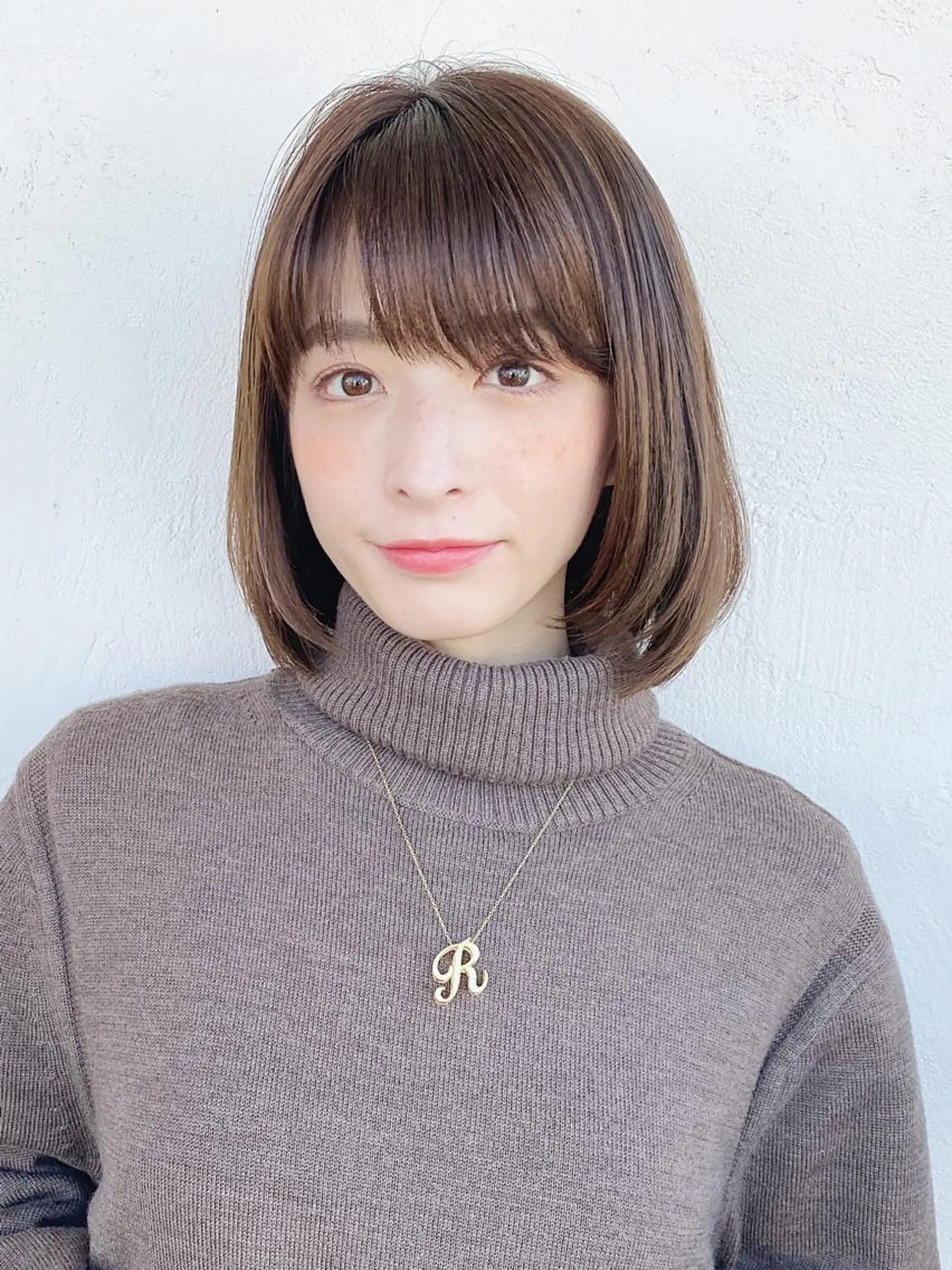 ミディアム カラー パーマ ヘアアレンジ ボブ ストレートパーマ ITbyALBUM 中野店のヘアスタイル