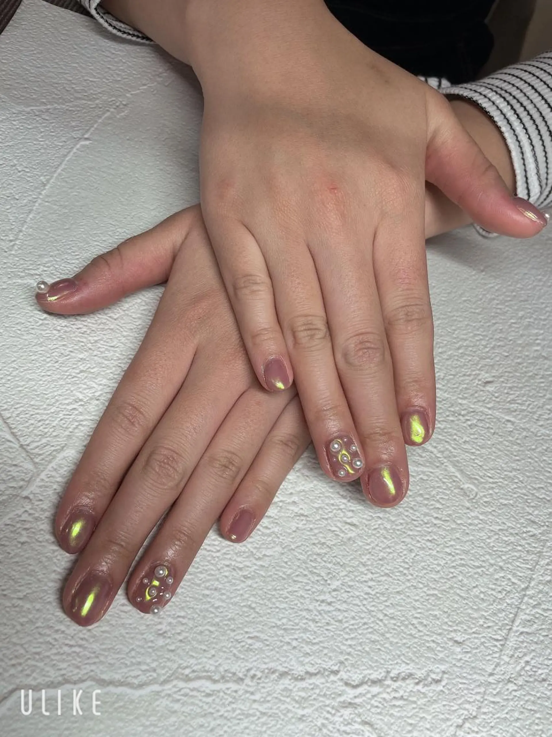 ネイル オーロラネイル 大阪江坂 Kaiのネイルデザイン