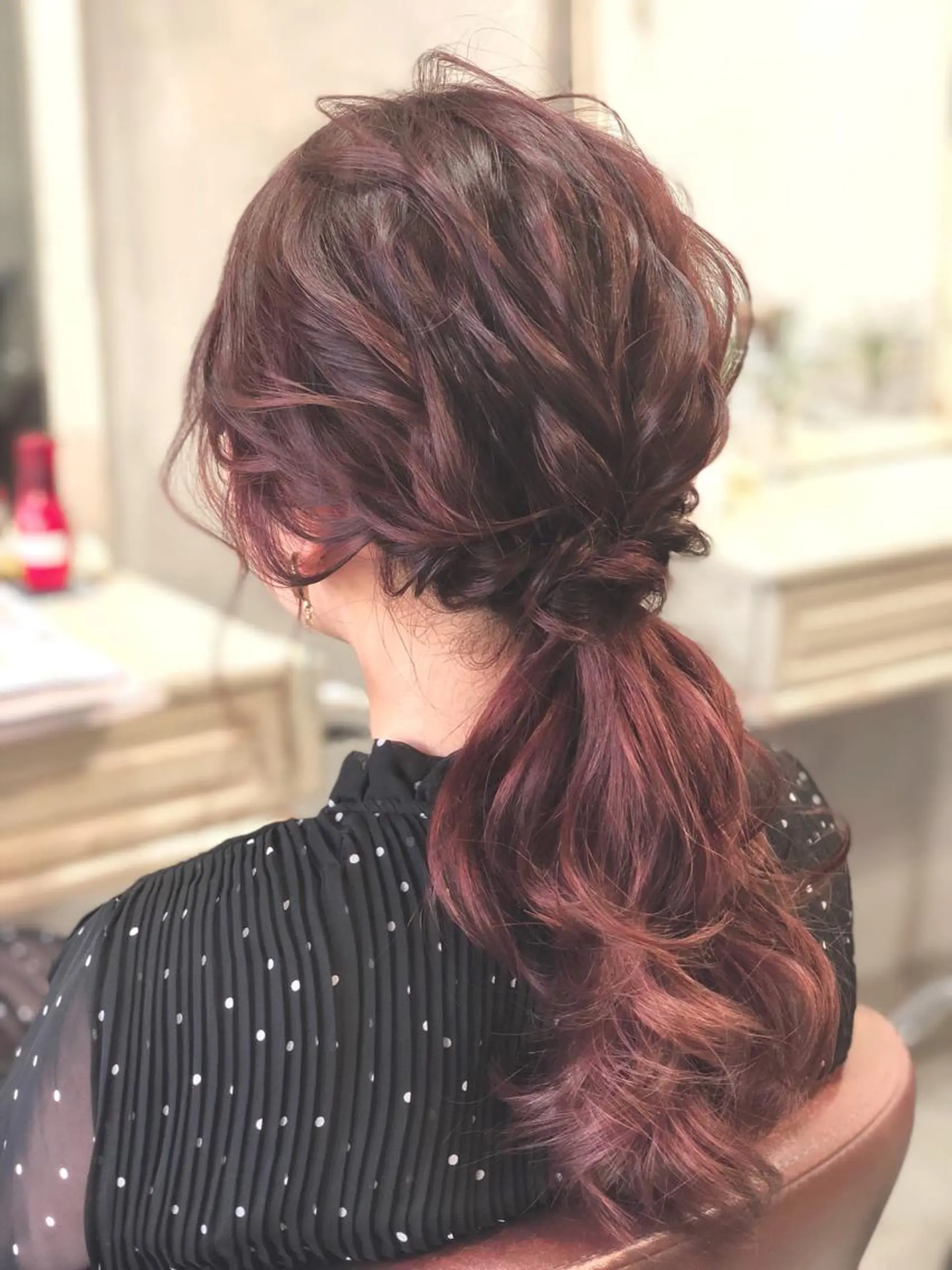 セミロング カラー ヘアアレンジ ピンクカラー autre所属・大久保 ひでなりのヘアスタイル