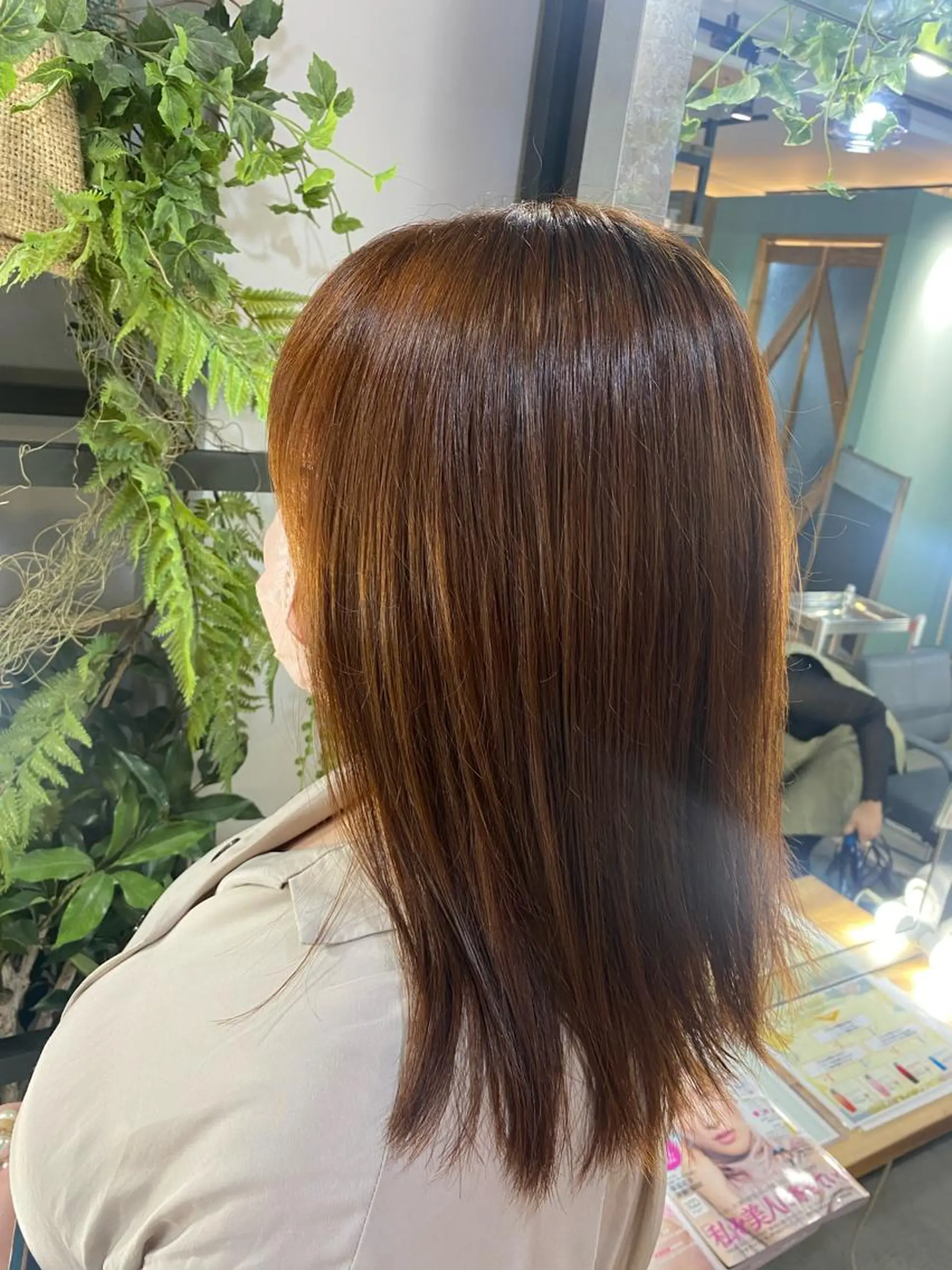 ミディアム オレンジブラウン 溜 一太のヘアスタイル