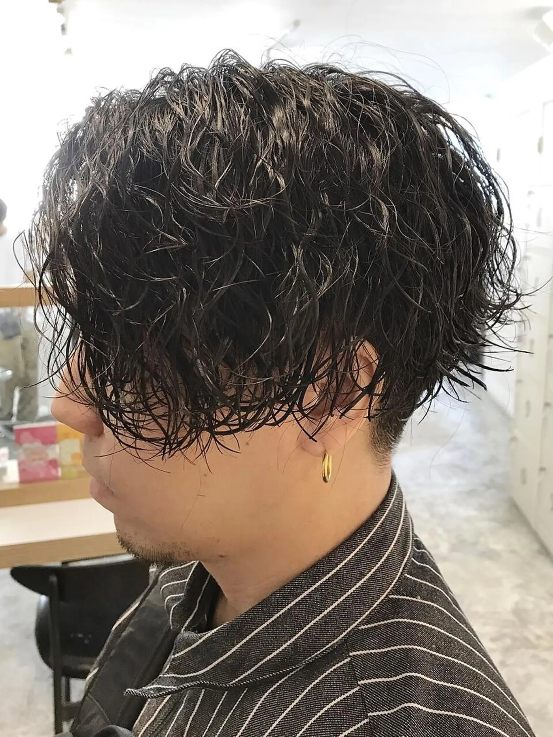 ショート パーマ メンズ メンズパーマ ツイストスパイラルパーマ スパイラルパーマ fifth  SAKAE所属・SENTA✨メンズ パーマ✨fifth栄のヘアスタイル