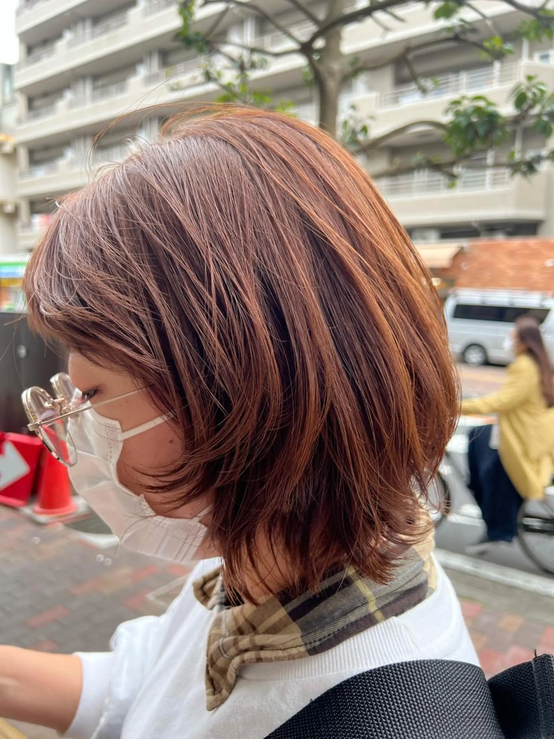 ミディアム カラー ボブ ウルフカット カット ヘアカラー haru .のヘアスタイル