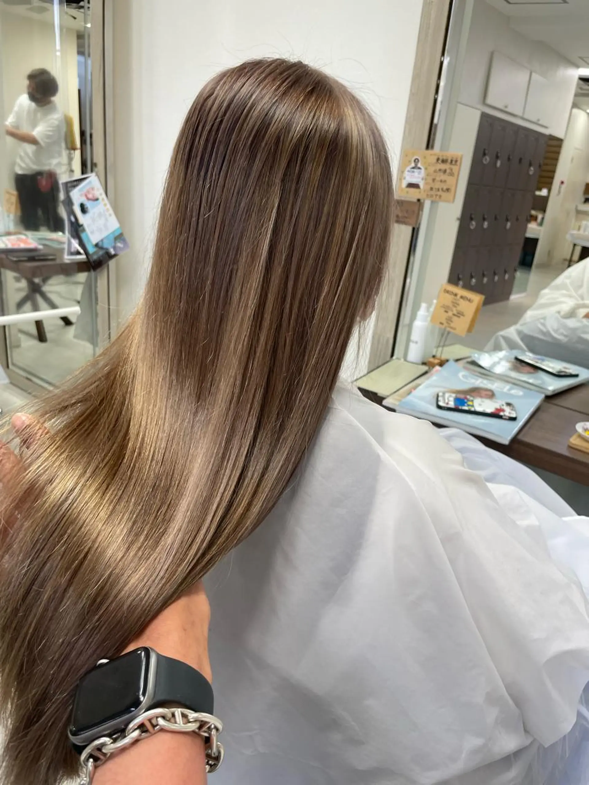 ロング トリートメント ダブルカラー/韓国 ヘア/さわのあかねのヘアスタイル