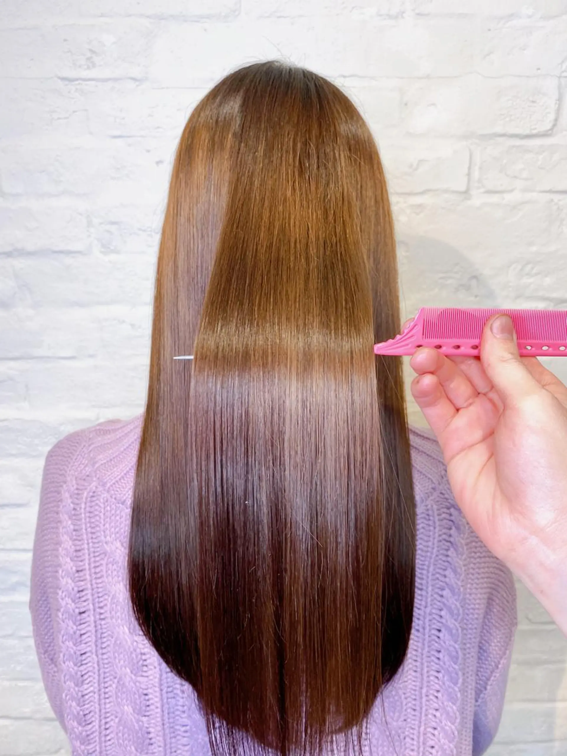 ロング カラー ブラウンカラー トリートメント 酸熱トリートメント ヘアカラー 普通の美容室じゃない ⁉️/若林のヘアスタイル