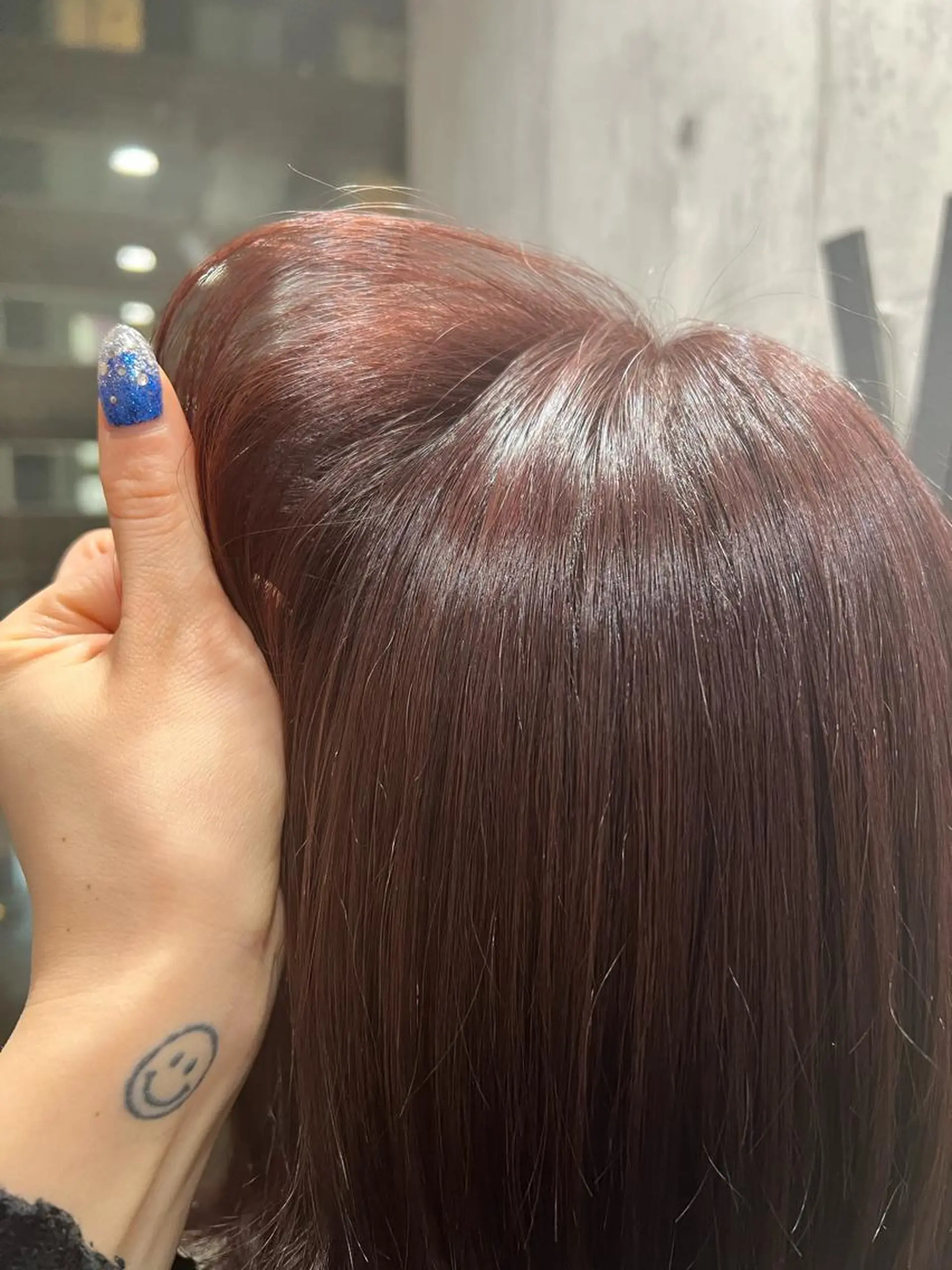 ミディアム カラー ブリーチ ブラウンカラー ブリーチなしカラー ピンクカラー ピンクブラウン 美容室 _WHITE＋ 南海難波店【アンダーホワイトプラス】所属・✨レイヤー/透明感 /豊嶋里緒✨のヘアスタイル